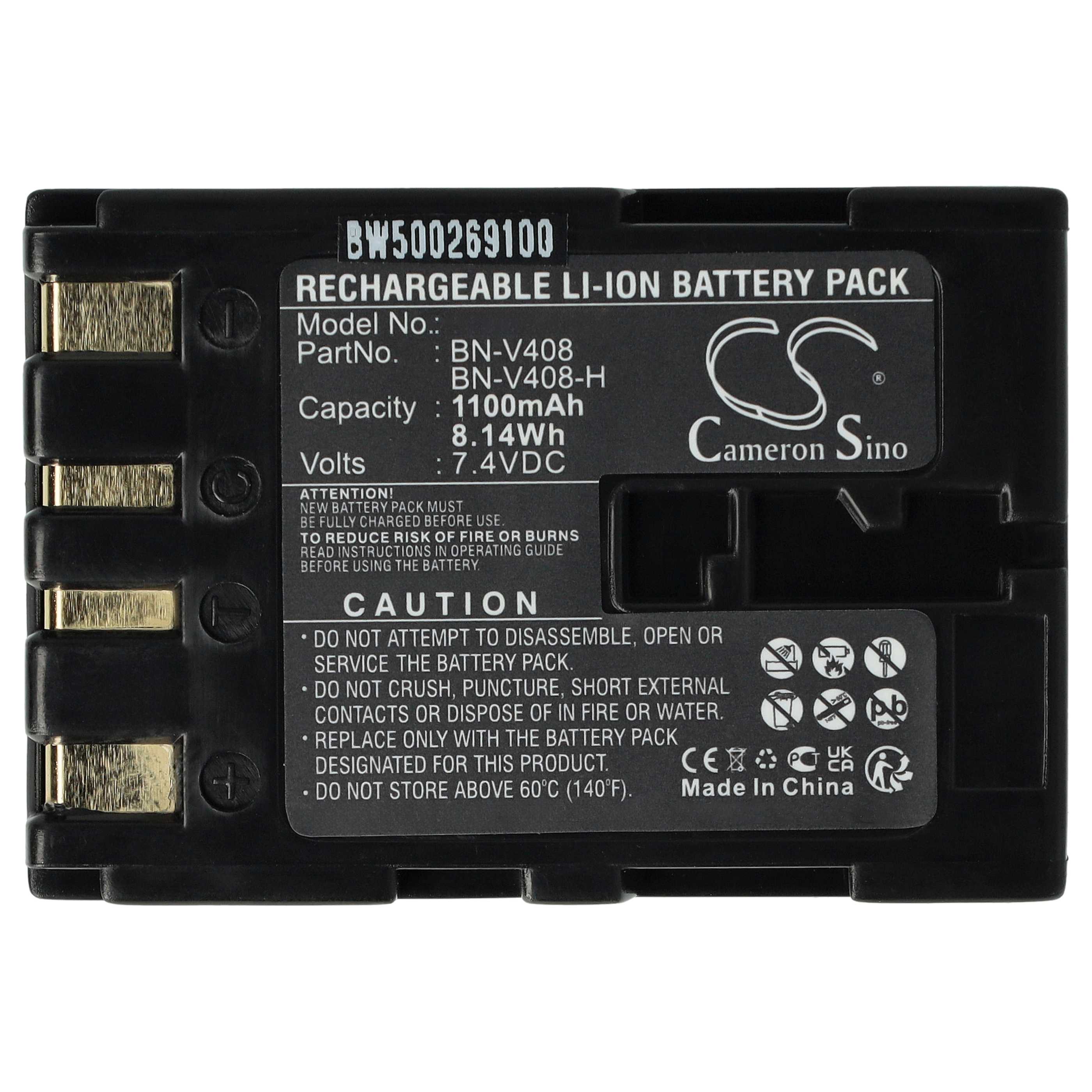 Videokamera-Akku (2 Stück) als Ersatz für JVC BN-V416, BN-V416U, BN-V408, BN-V408U - 900mAh 7,2V Li-Ion