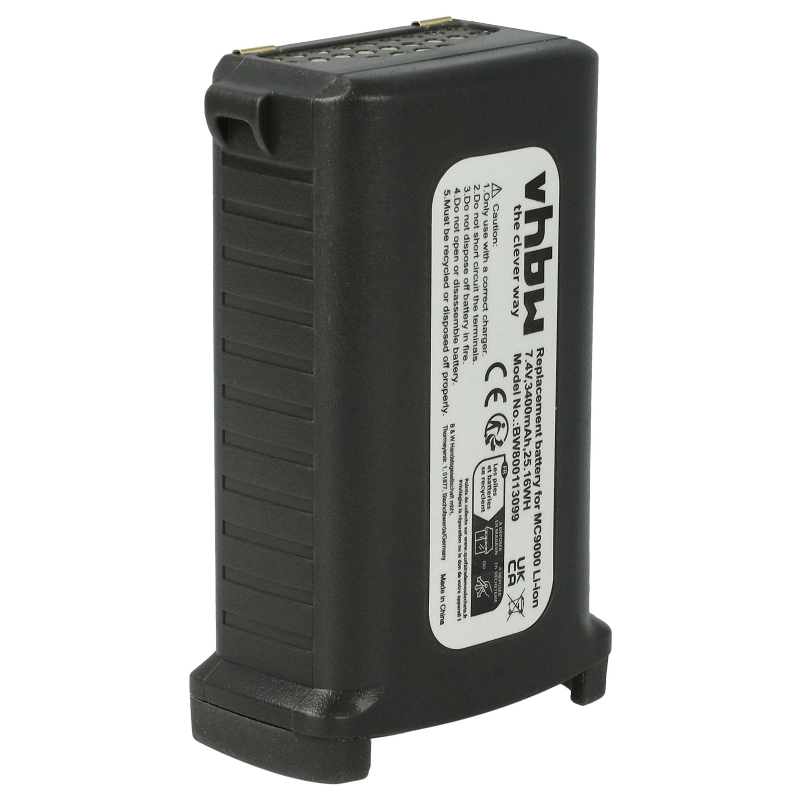 Handheld Computer 2x Battery replaces Symbol 21-65587-02, 21-61261-01, 21-65587-01 - 3400mAh, 7.4V
