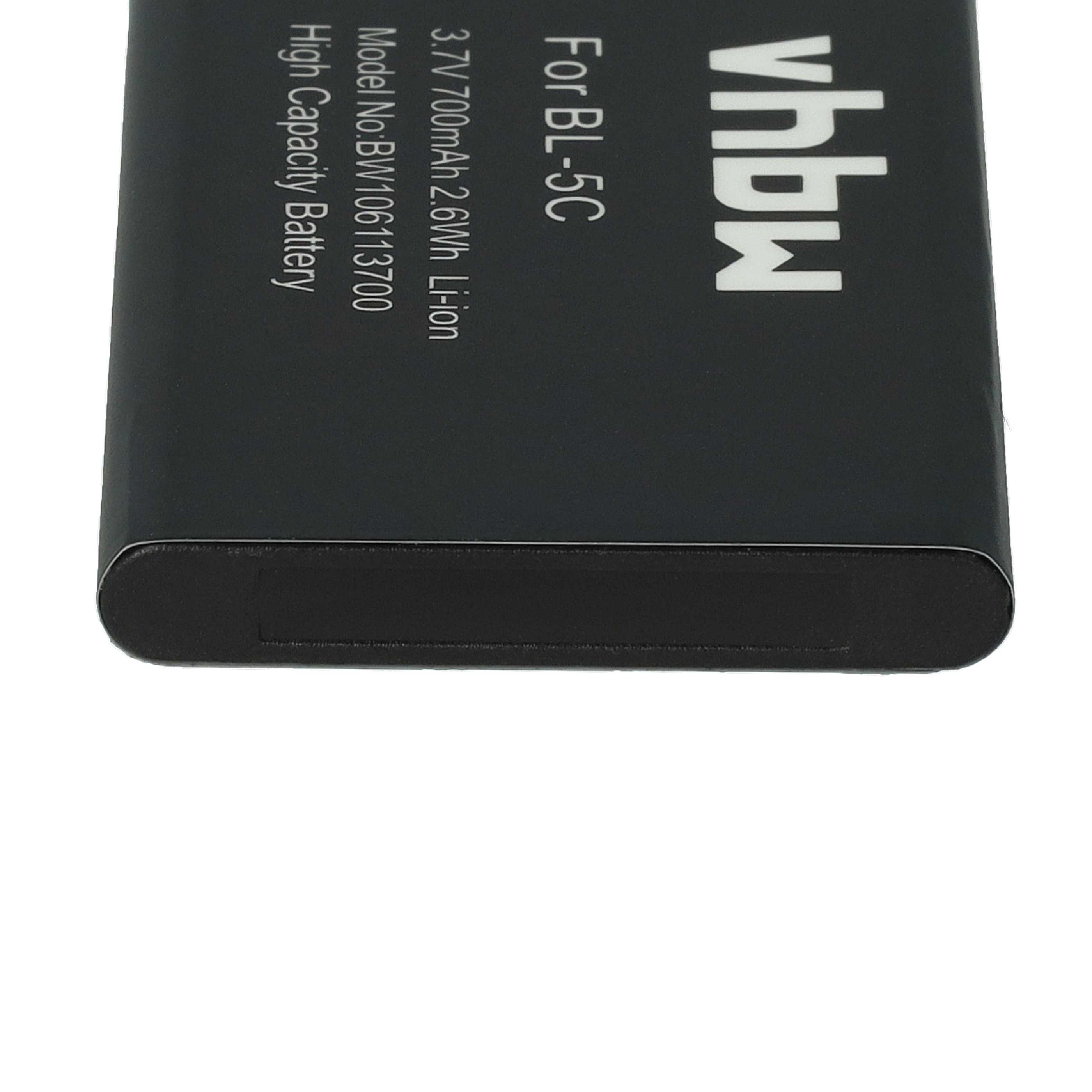 2x Batteria sostituisce Alcatel RTR001F01, 3BN67332AA, 10000058 per cellulare - 700mAh 3,7V Li-Ion 