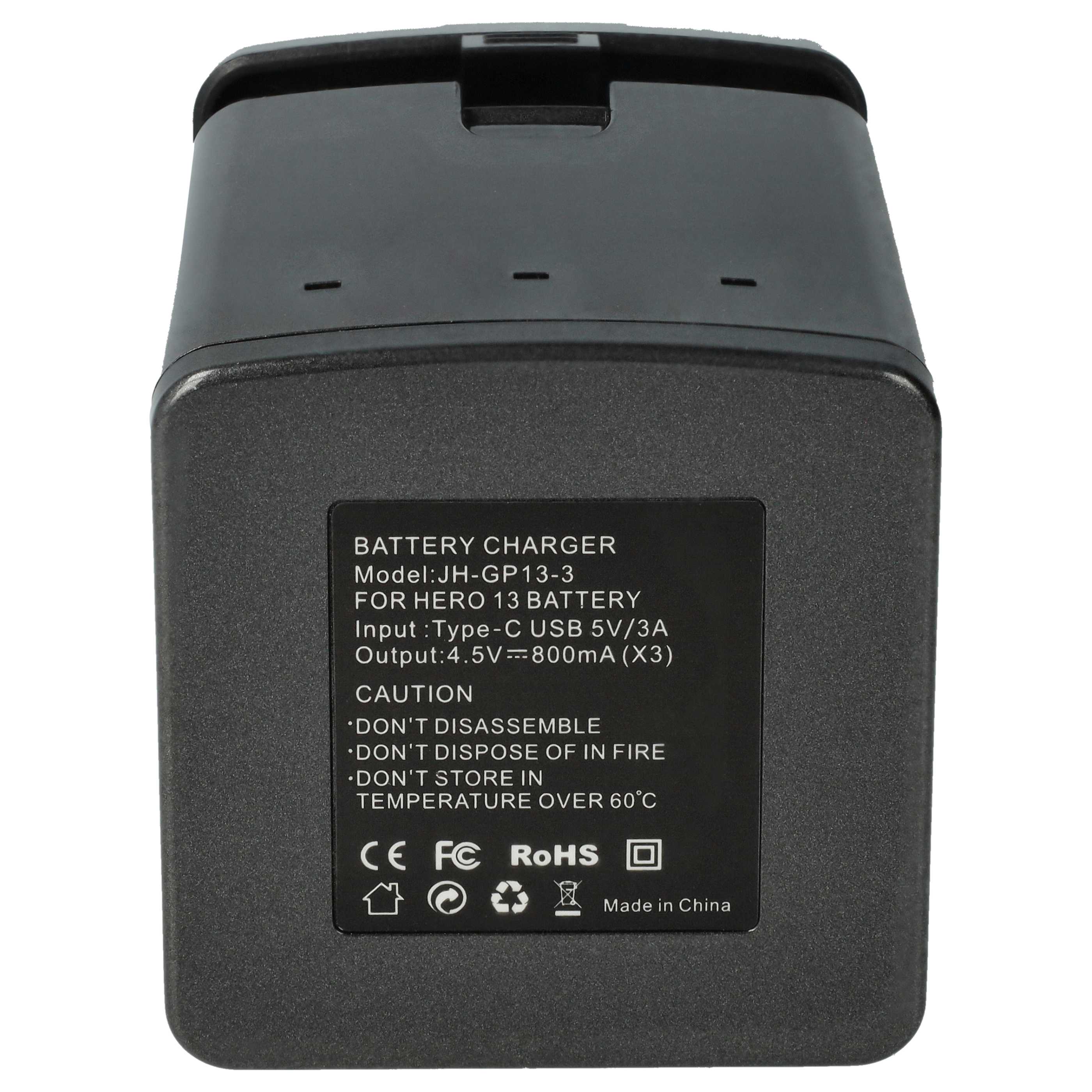 Battery Charger USB-C + Cable USB-C replaces GoPro JH-GP13 for GoPro Digital Camera