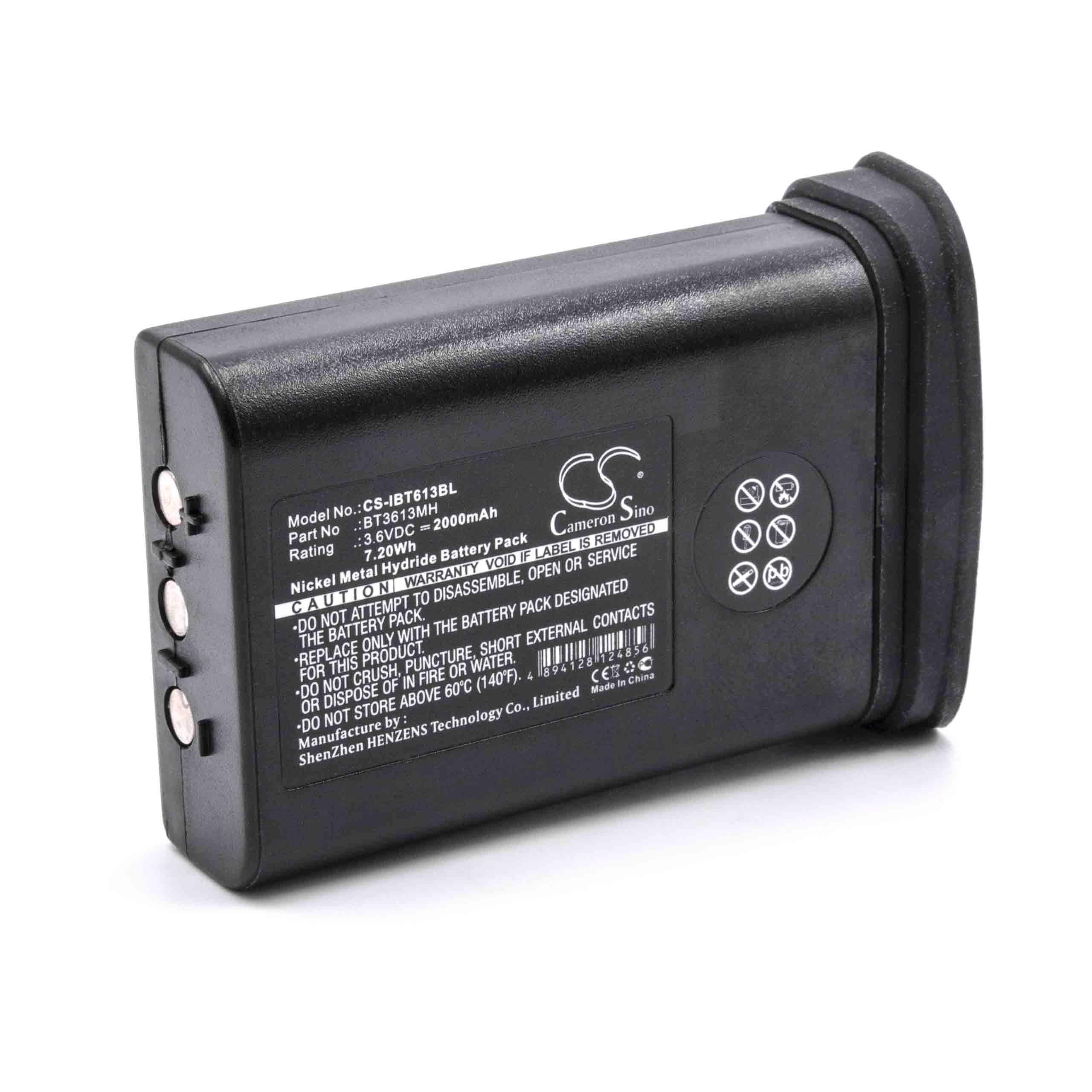 Industrial Remote Control Battery Replacement for Itowa BT3613MH - 2000mAh 3.6V NiMH