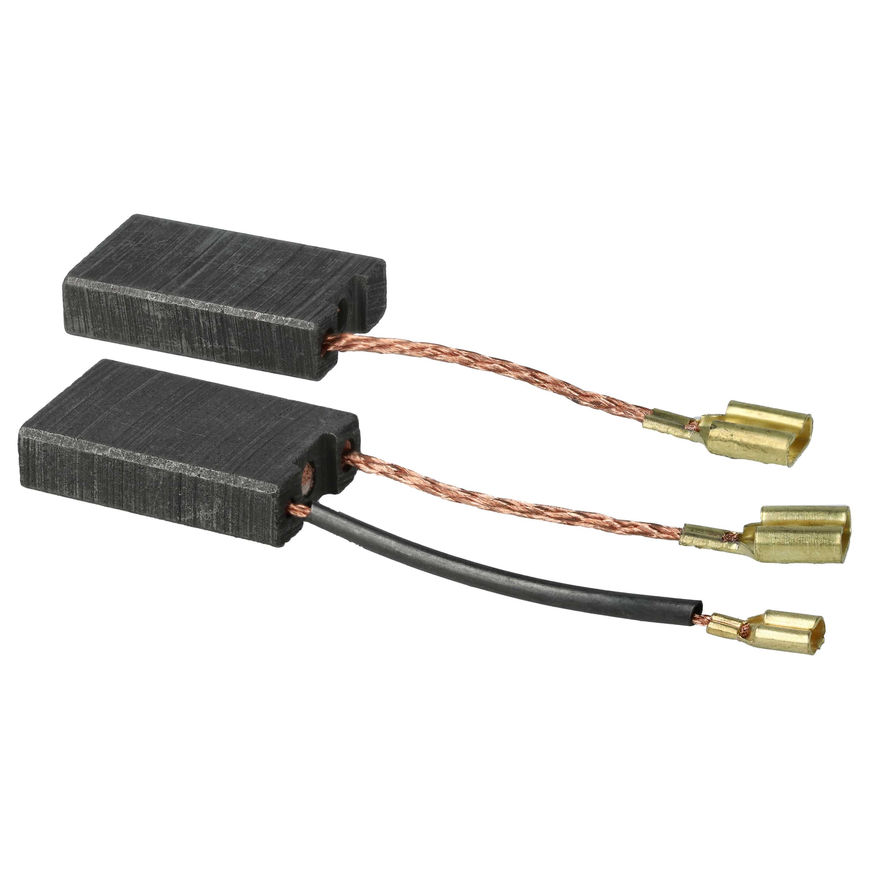 2x Szczotka węglowa zam. Bosch 1617000750 + płaska wsuwka, 6,2 x 15,9 x 26,1 mm