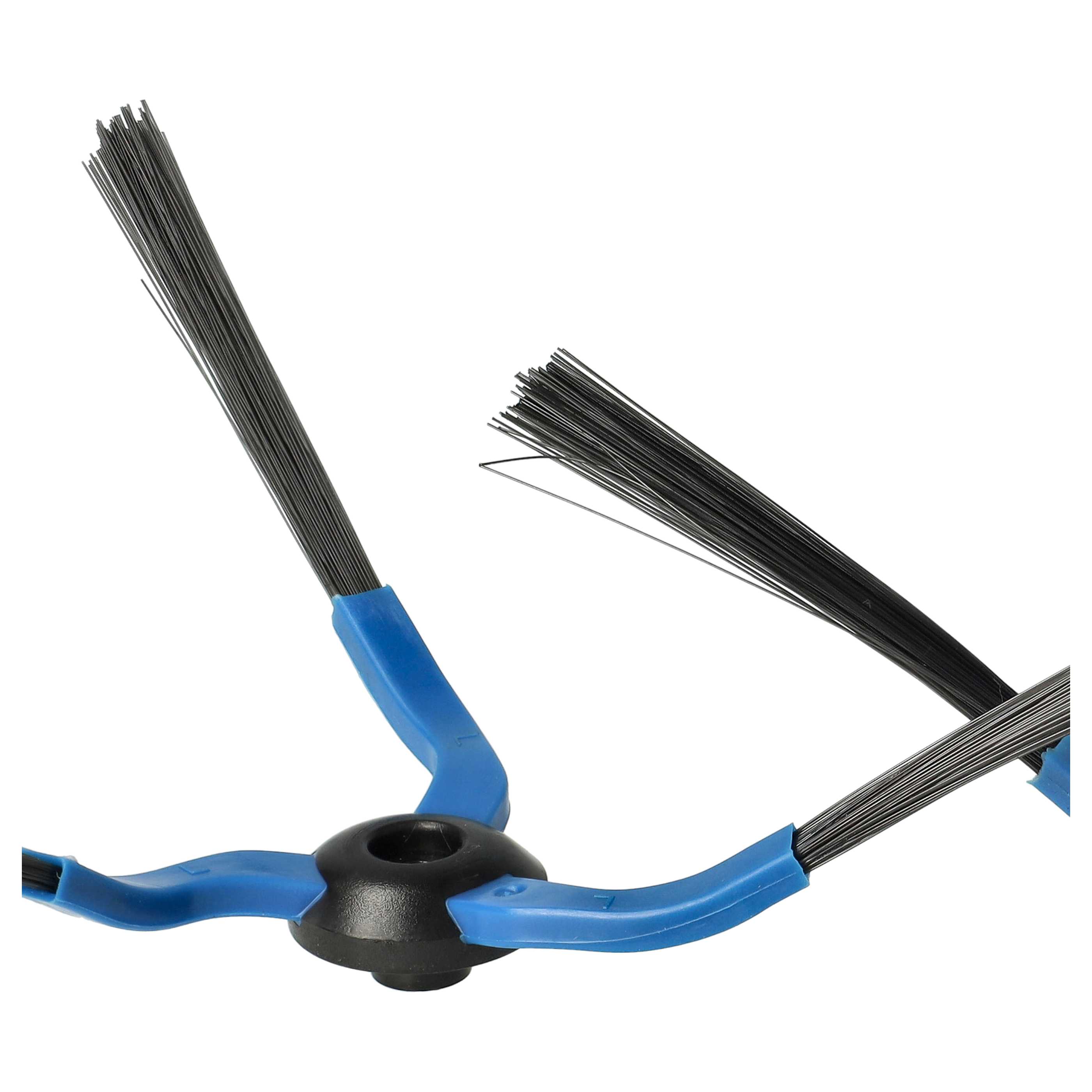 8x Side Brush suitable for Samsung SR87xx Robot Vacuum Cleaner - 3-armed, black, blue