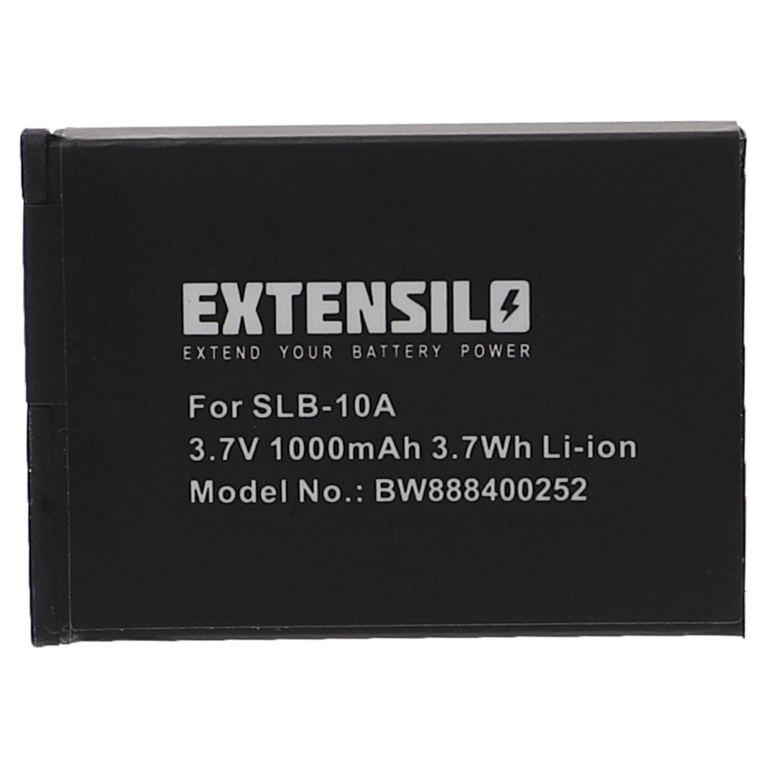 Batería reemplaza Praktica FJ-SLB-10A para cámara Praktica - 1000 mAh 3,7 V Li-Ion