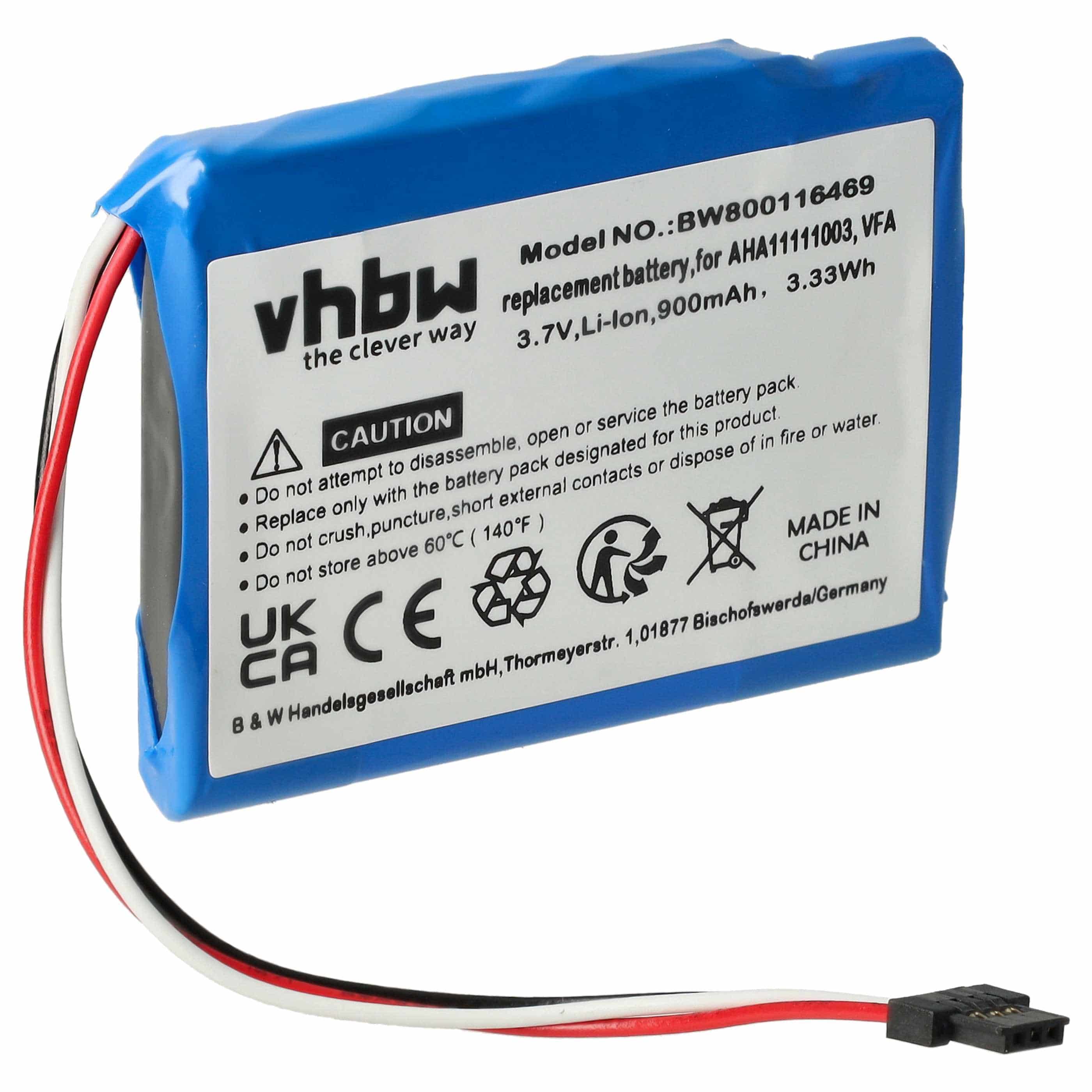 Akumulator do nawigacji GPS zamiennik TomTom AHA11111003, VFA - 900 mAh 3,7 V Li-Ion