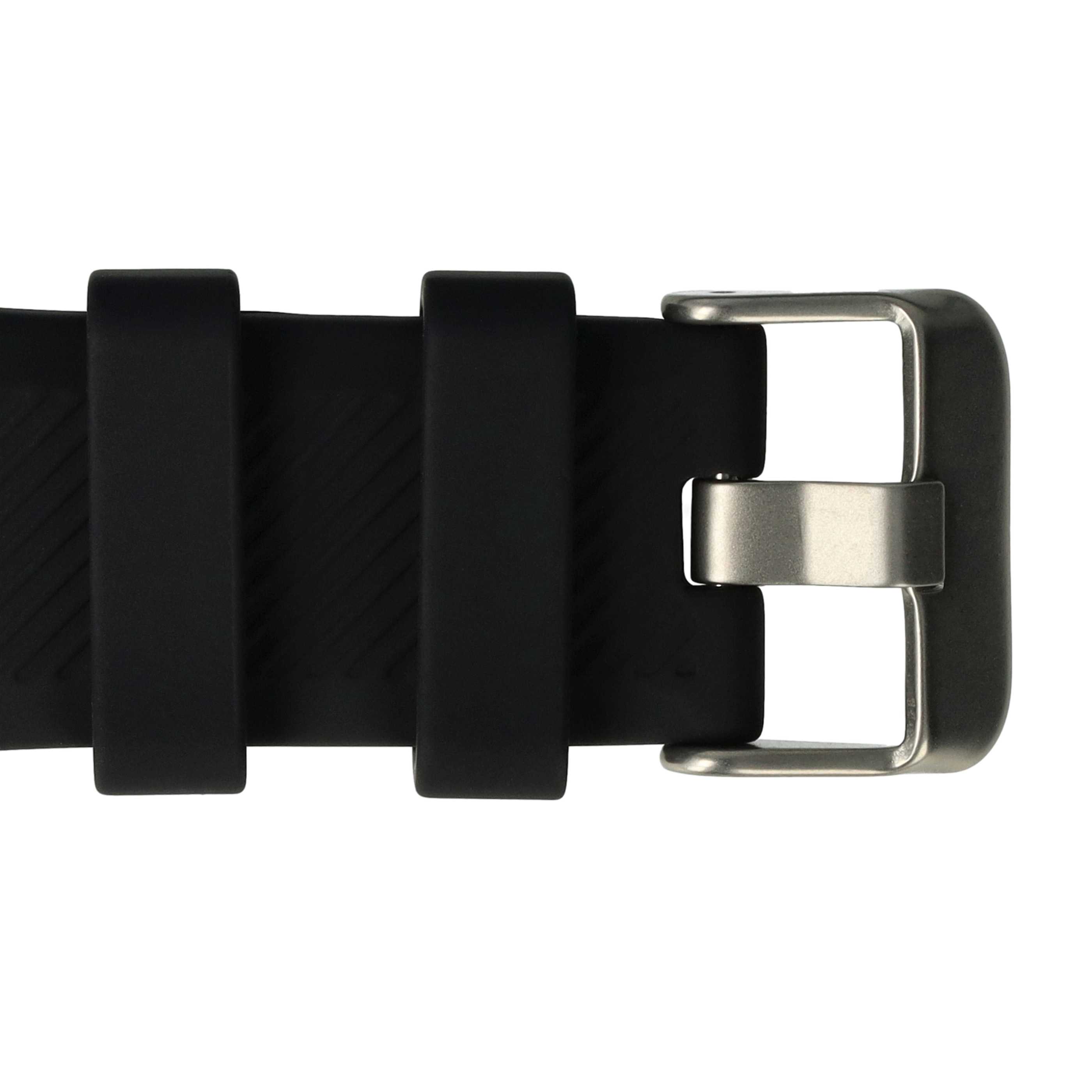 correa para Samsung Gear smartwatch - largo 13cm + 8,3 cm, silicona, negro