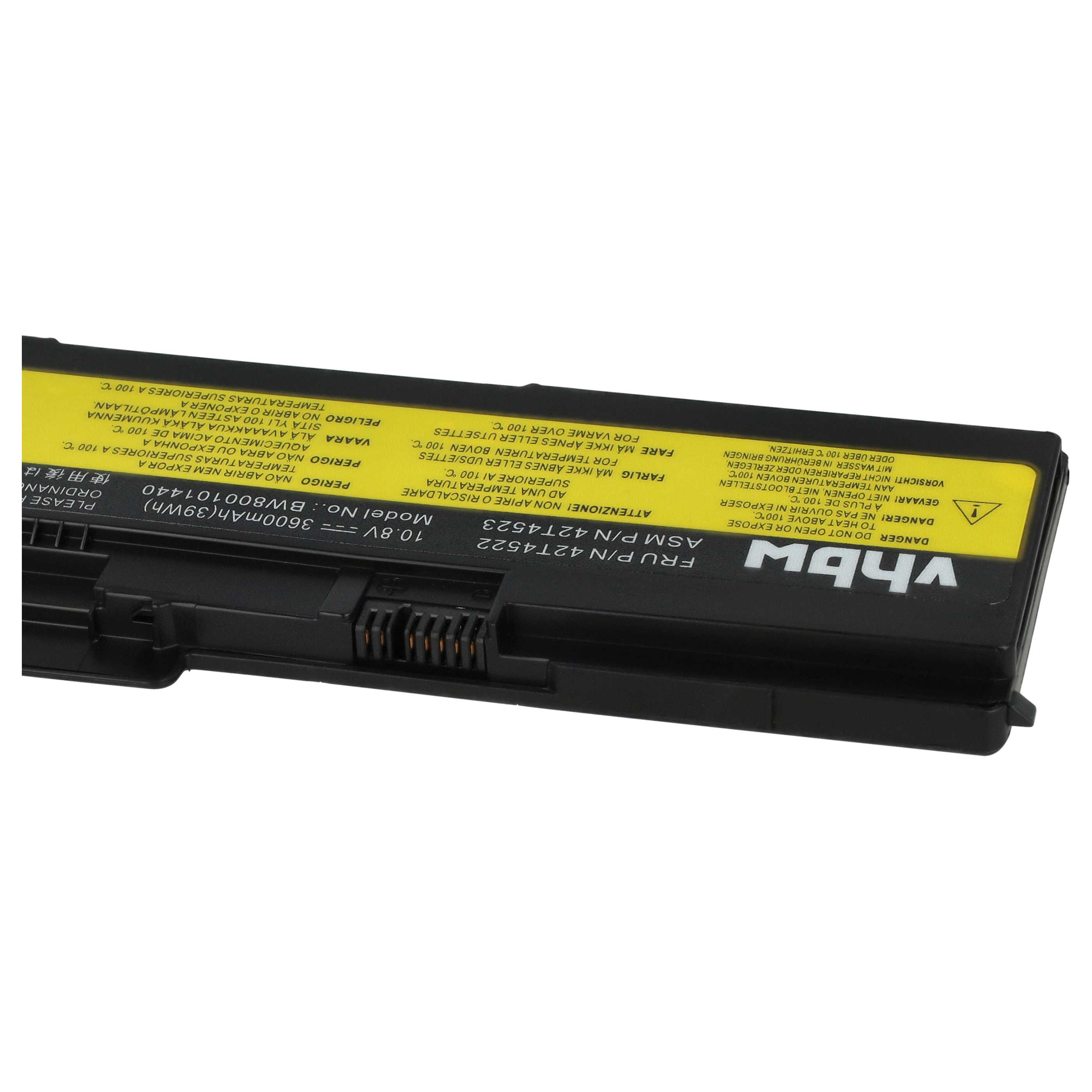 Akumulator do laptopa zamiennik IBM Lenovo 43R1965, 43R1967, ASM 42T4519 - 3600 mAh 10,8 V Li-Ion, czarny
