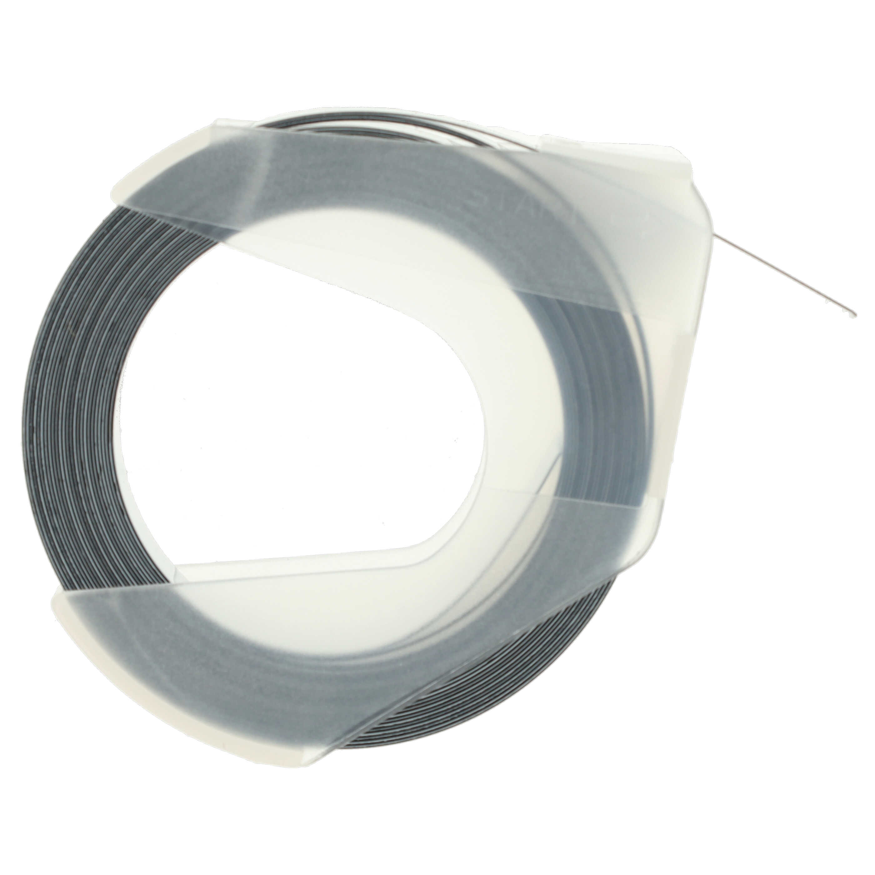 3x 3D Embossing Label Tape replaces Dymo 520109, 0898130, S0898130 - 9 mm White to Black