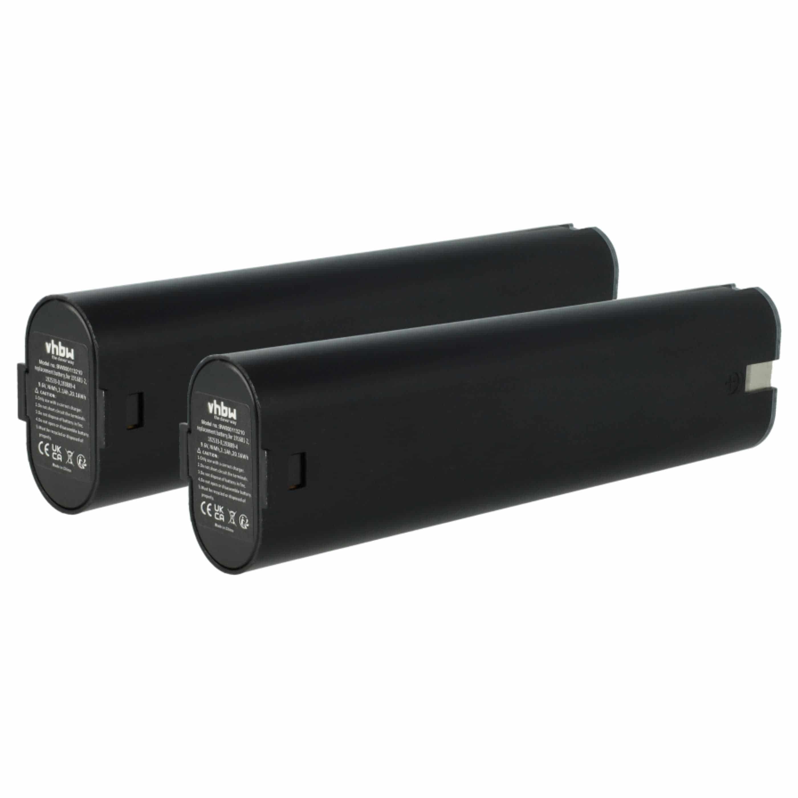 2x Battery replaces Makita 193890-9, 193889-4, 192533-0, 191681-2 Electric Power Tool - 2100 mAh, 9.6 V, NiMH