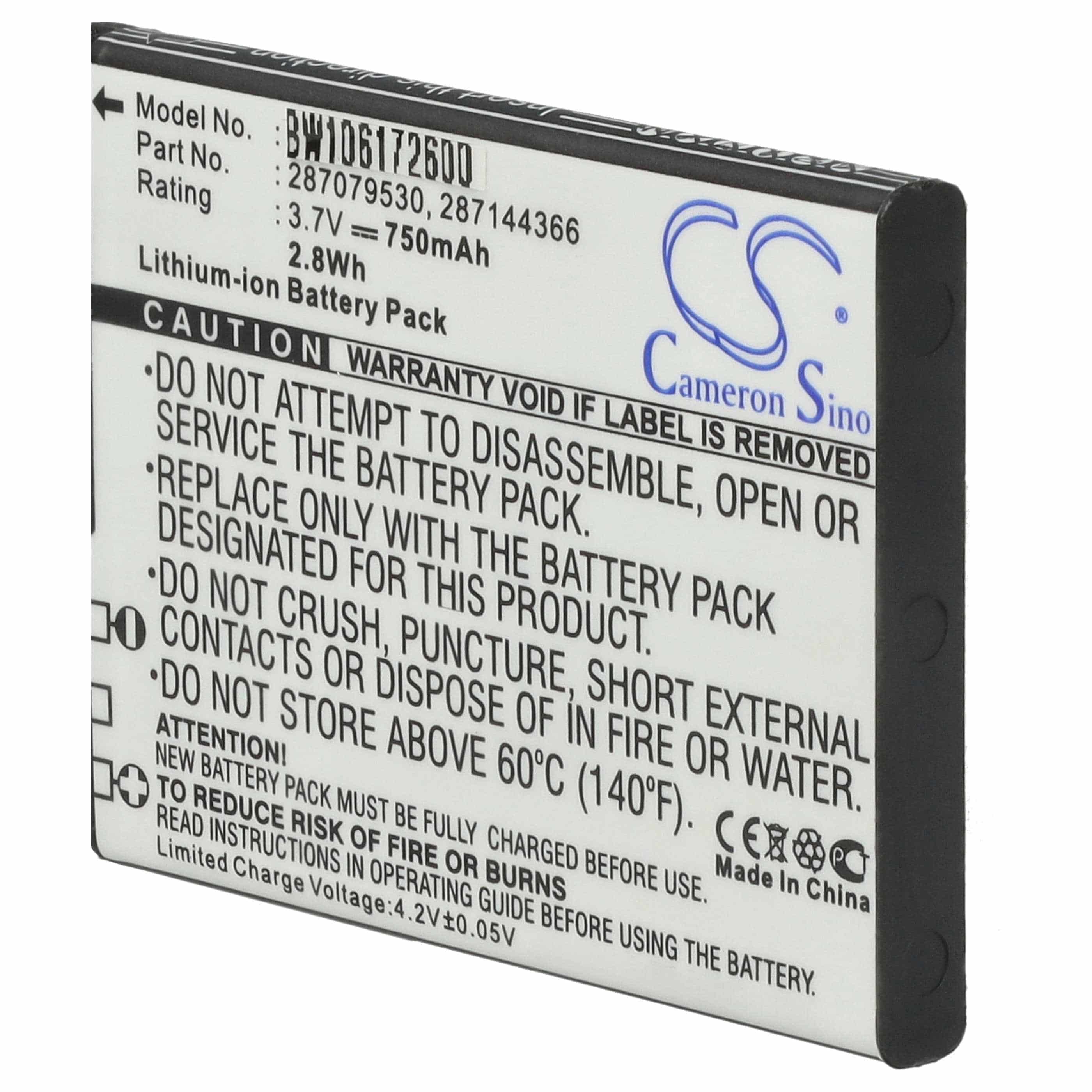 Akumulator do telefonu smartfona zamiennik Sagem 194/07 SN4, 252636053, 252785306 - 750 mAh 3,7 V Li-Ion