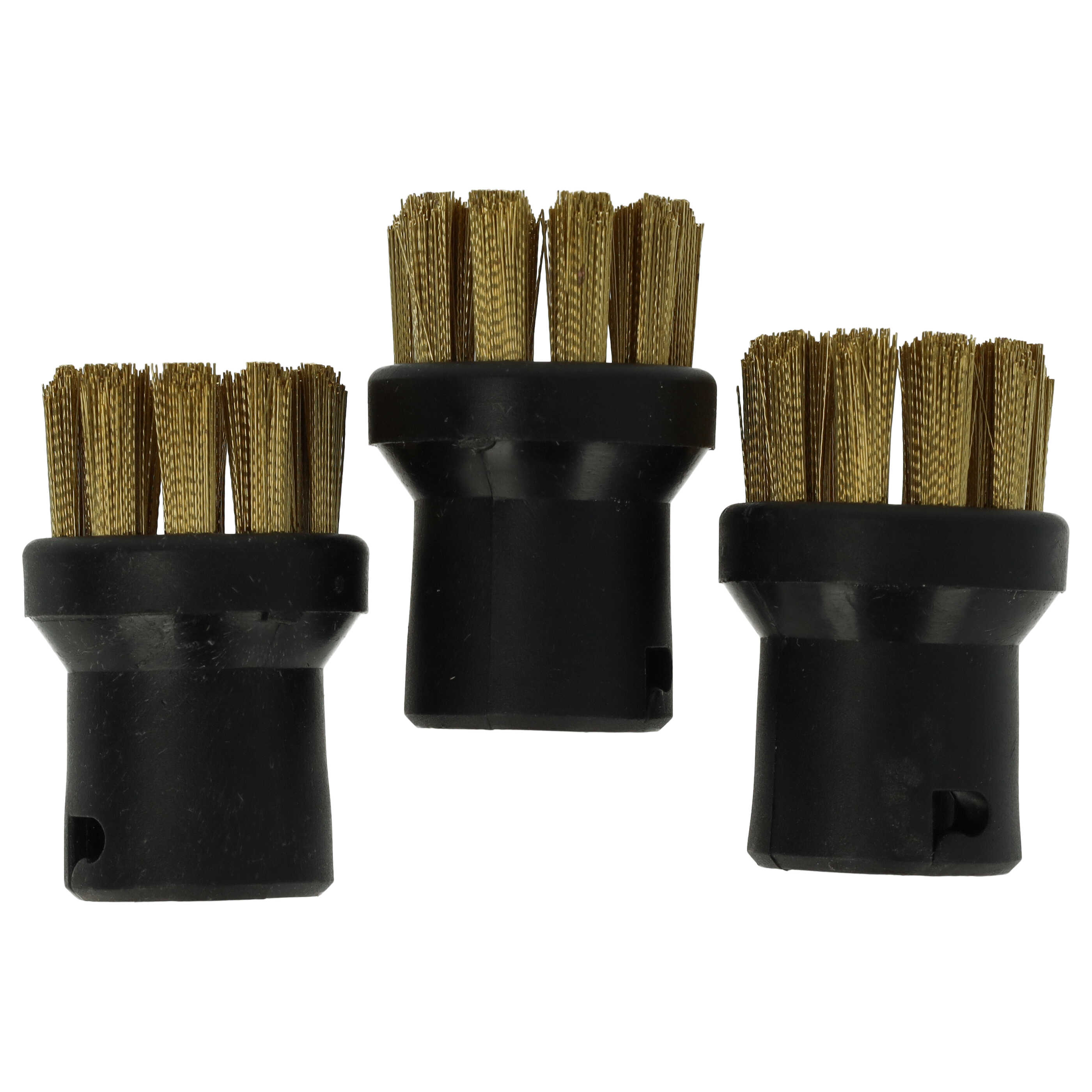 3x Rundbürste passend für Kärcher Dampfreiniger Easyfix SC 3, SC 4, SC 5 - Messingborsten