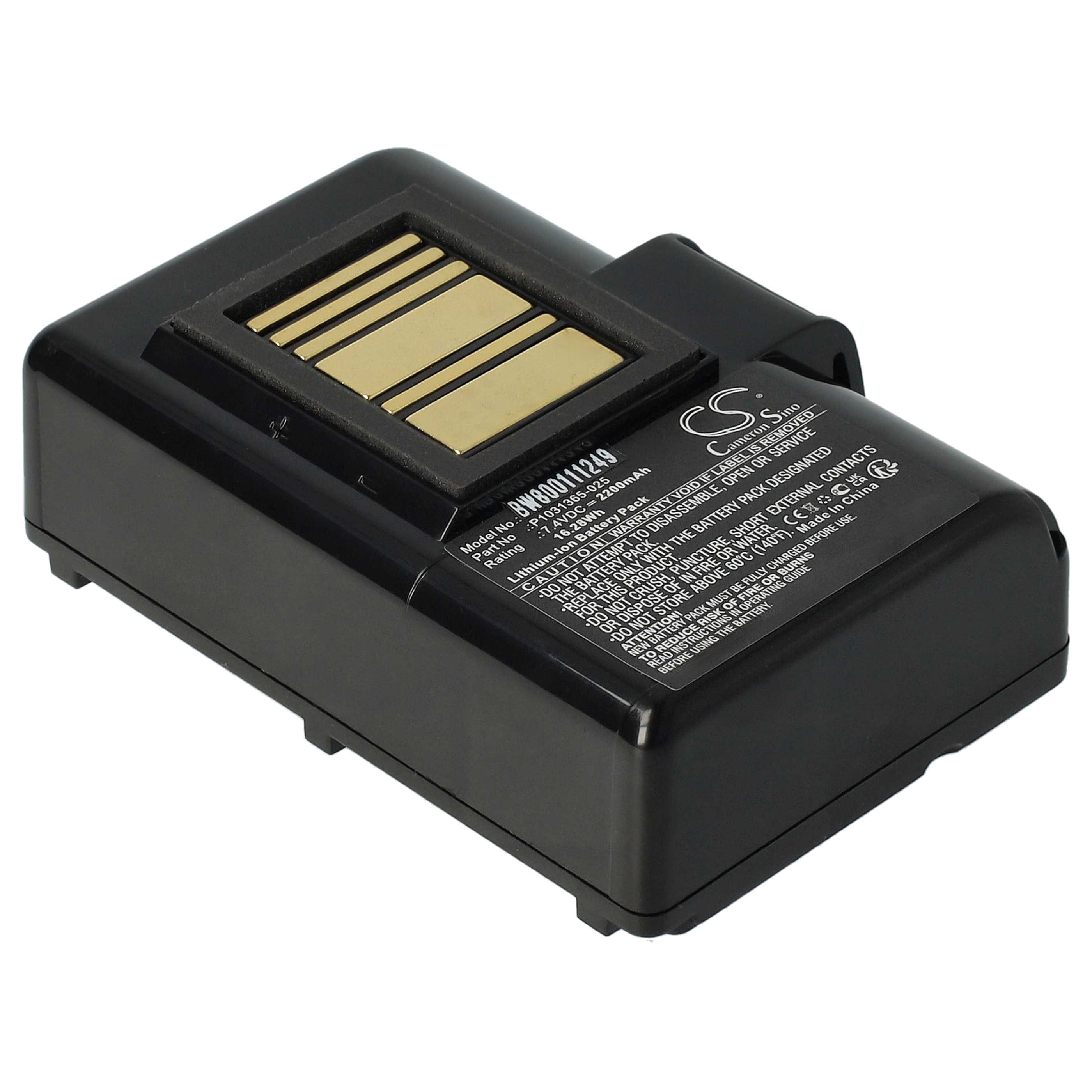Akumulator do drukarki / drukarki etykiet zamiennik Zebra AT16004, BTRY-MPP-34MA1-01 - 2200 mAh 7,4 V Li-Ion