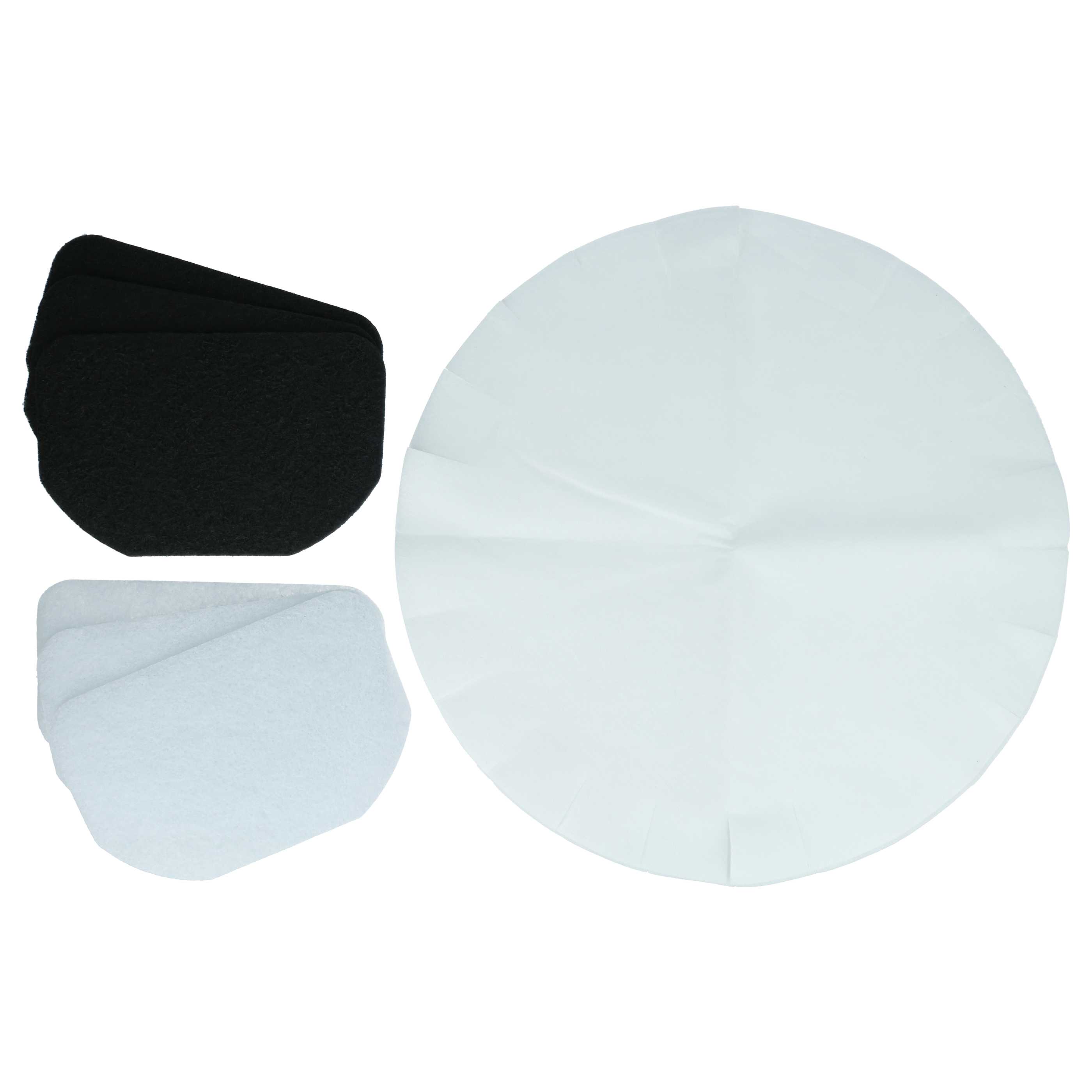 6x filtro papel, 3x filtro carbón activo, 3x filtro antigrasa reemplaza DeLonghi BO-BE-5525102200, 5525102200