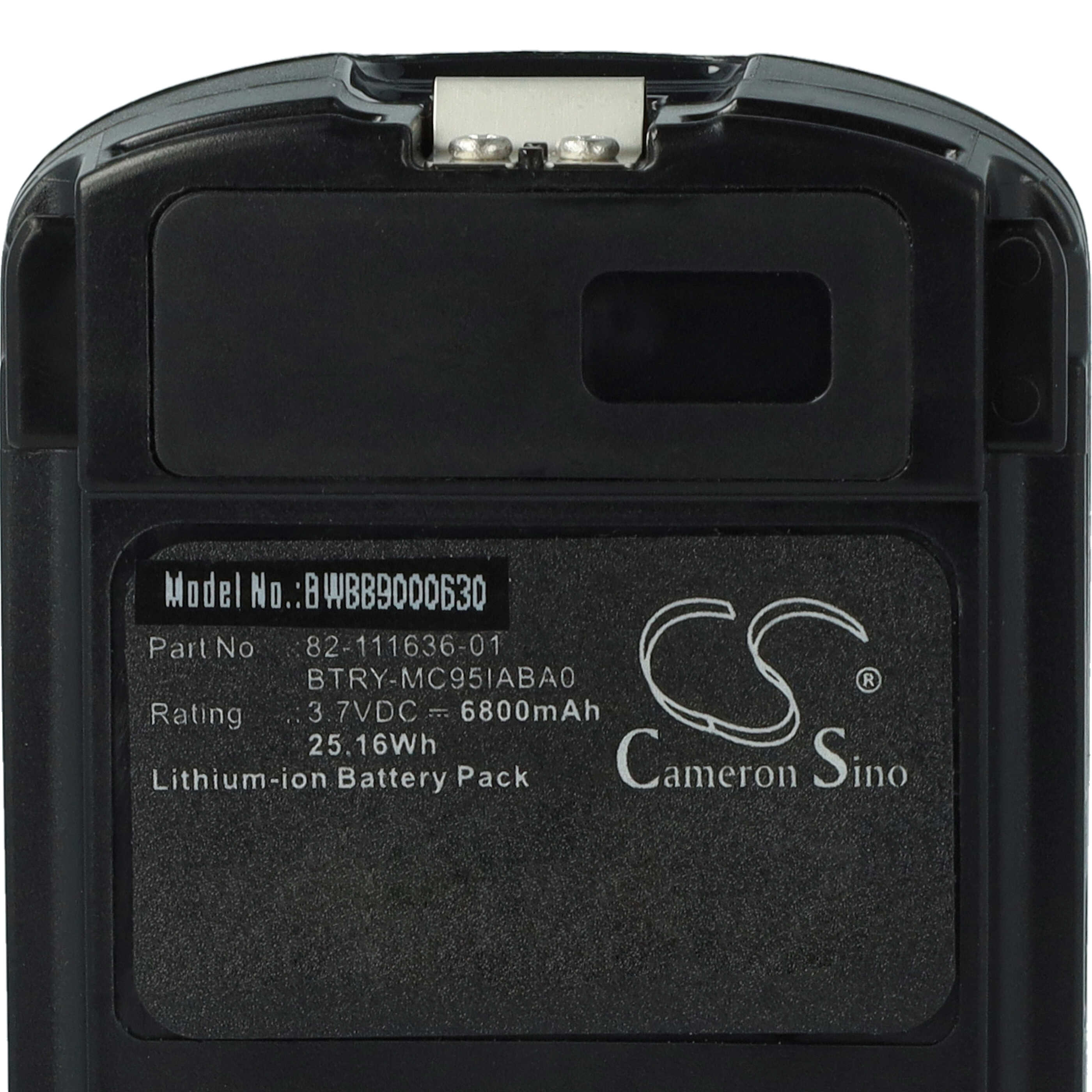 Batería reemplaza Symbol 82-111636-01 para escáner de código de barras Symbol - 6800 mAh 3,7 V Li-Ion