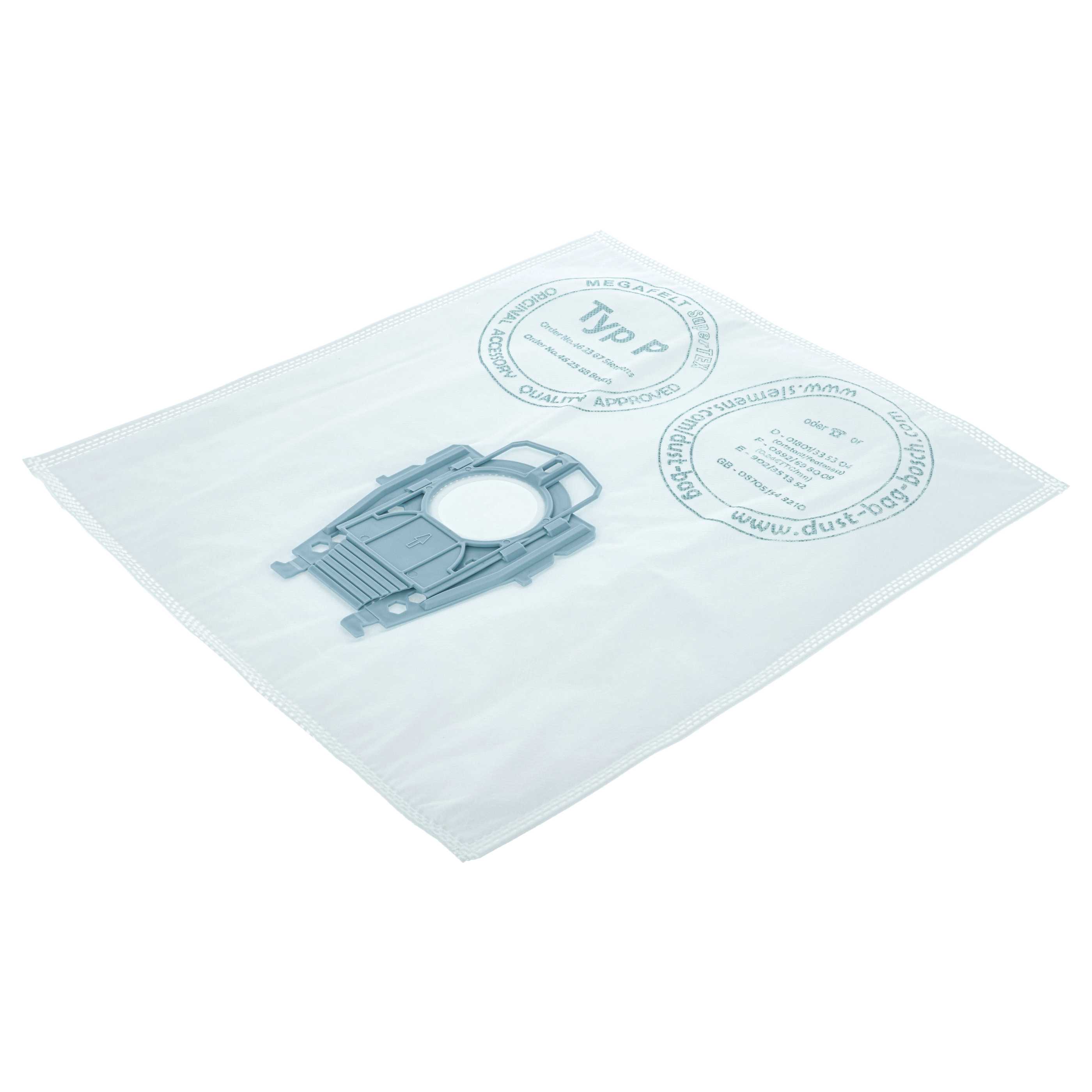 Kit filtre + sac 12 pcs remplace Bosch 00462588, 00461708, 00462587, 00461349, 00461707 pour aspirateur Bosch