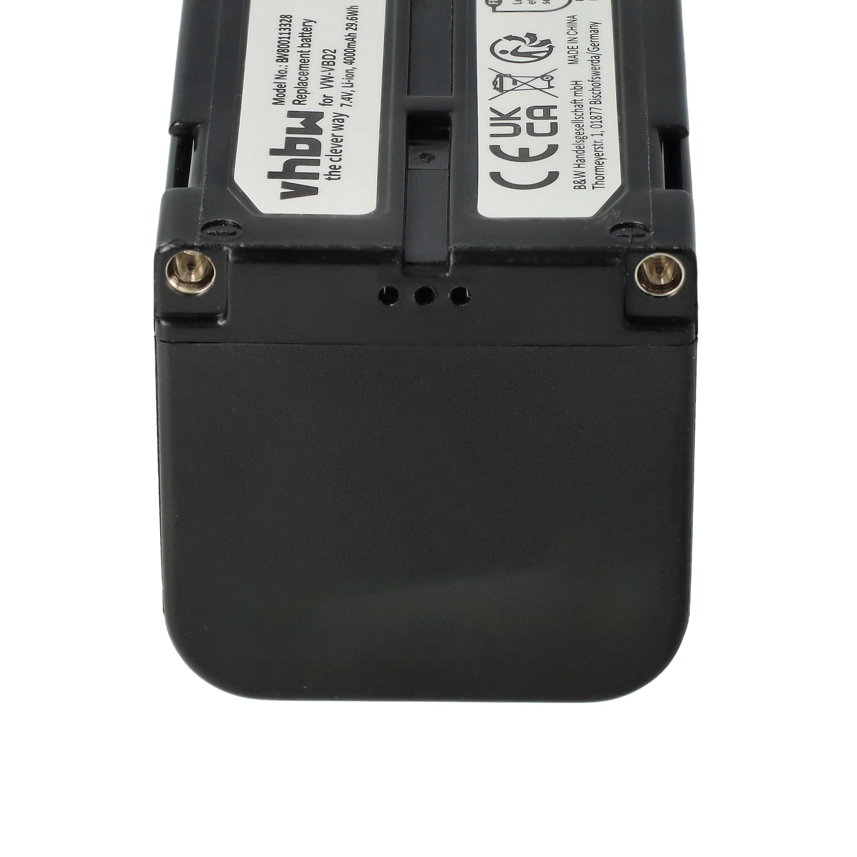 Batteria per videocamera sostituisce Hitachi VM-BPL13J, VM-BPL13A, VM-BPL13, M-BPL30 - 4000mAh 7,4V Li-Ion