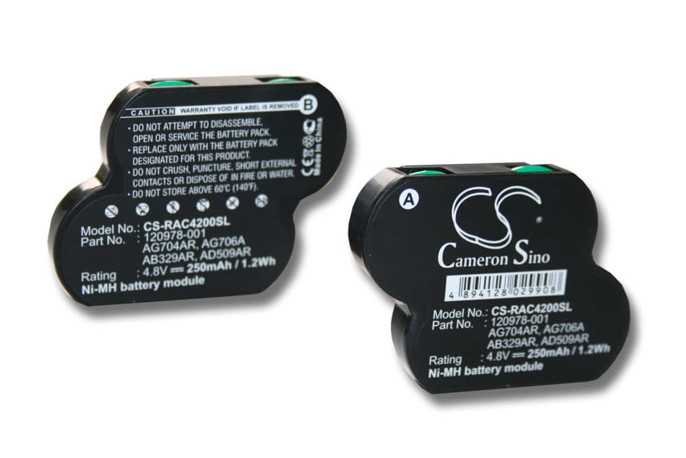 Batería reemplaza Compaq 106036-B21, 114466-B21, 120978-001, 124992-291 para unidad RAID - 250 mAh, 4,8 V
