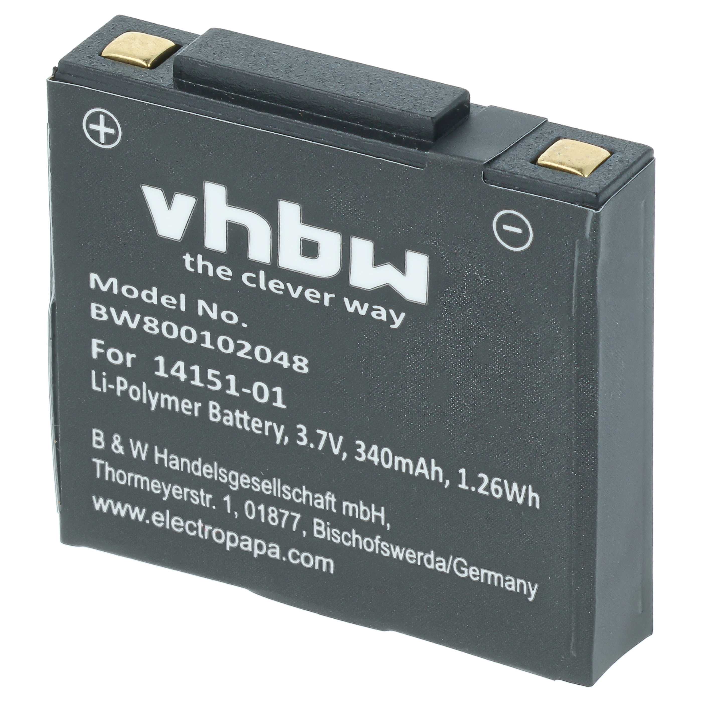 2 x Akku als Ersatz für GN Netcom 14151-02, 14151-01 für GN Netcom Headset - 340mAh 3,7V Li-Polymer