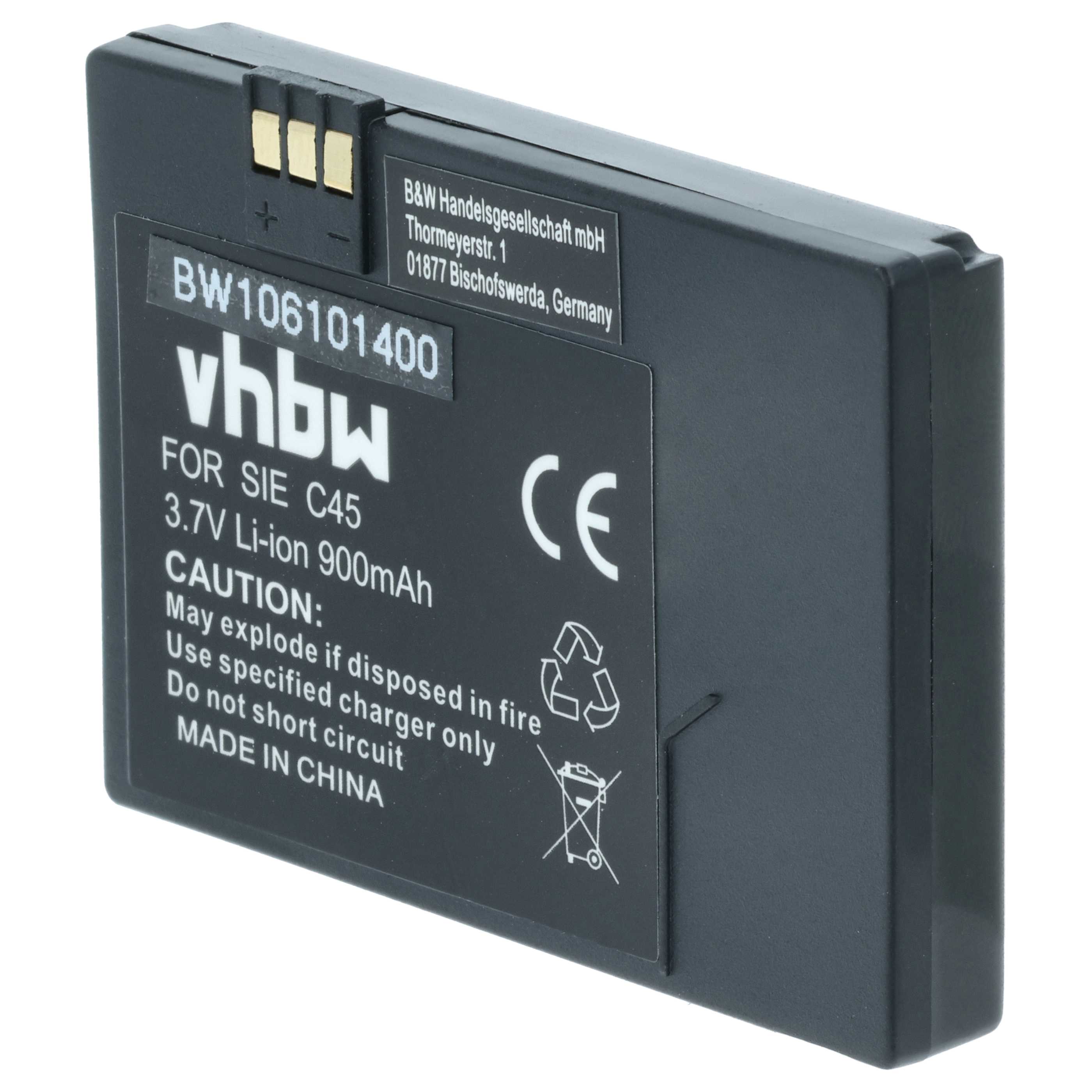Akumulator do telefonu smartfona zamiennik Siemens V30145-K1310-X213 - 900 mAh 3,7 V Li-Ion