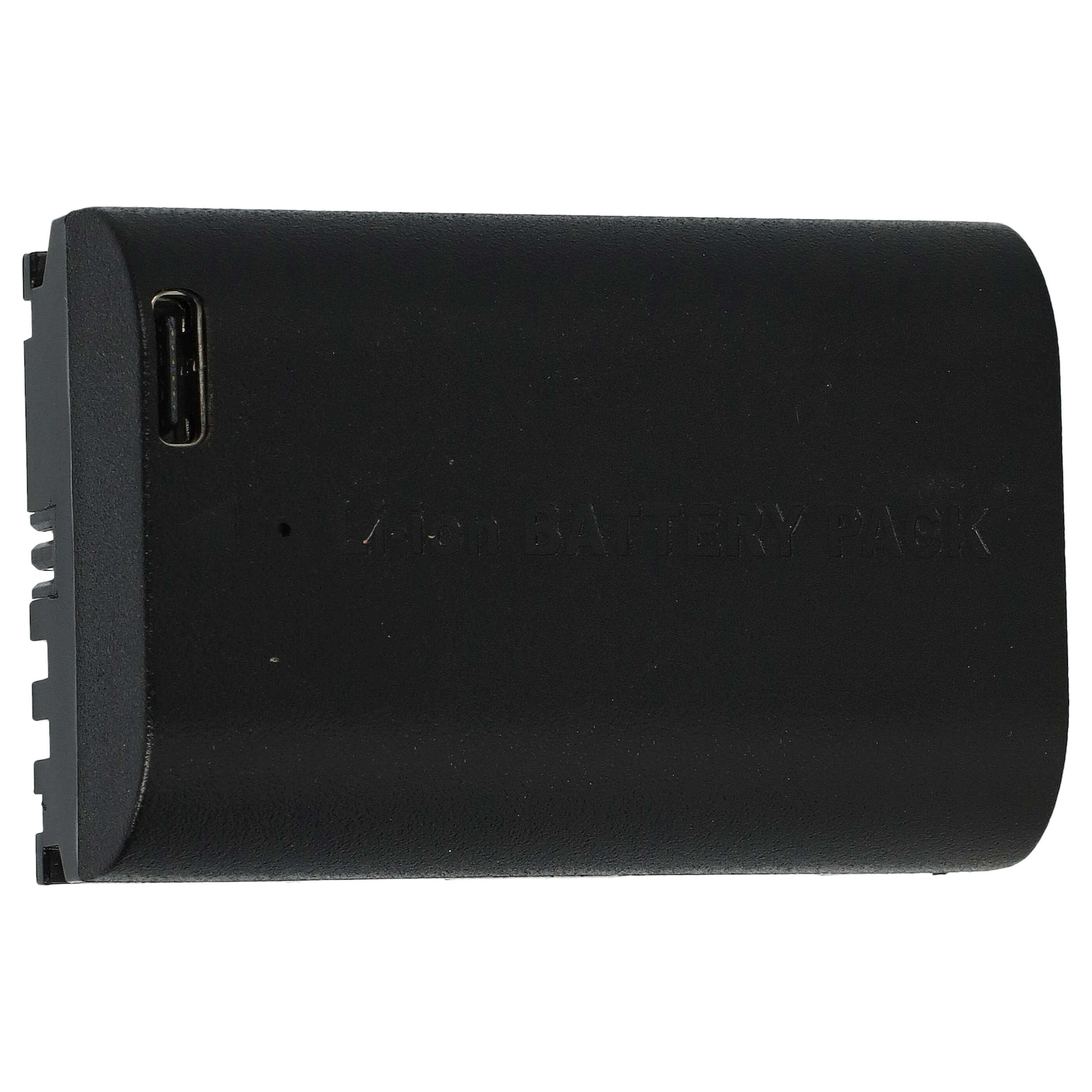2x Battery replaces Canon LP-E6 - 1600mAh, 7.4V, Li-Ion, with USB C Socket