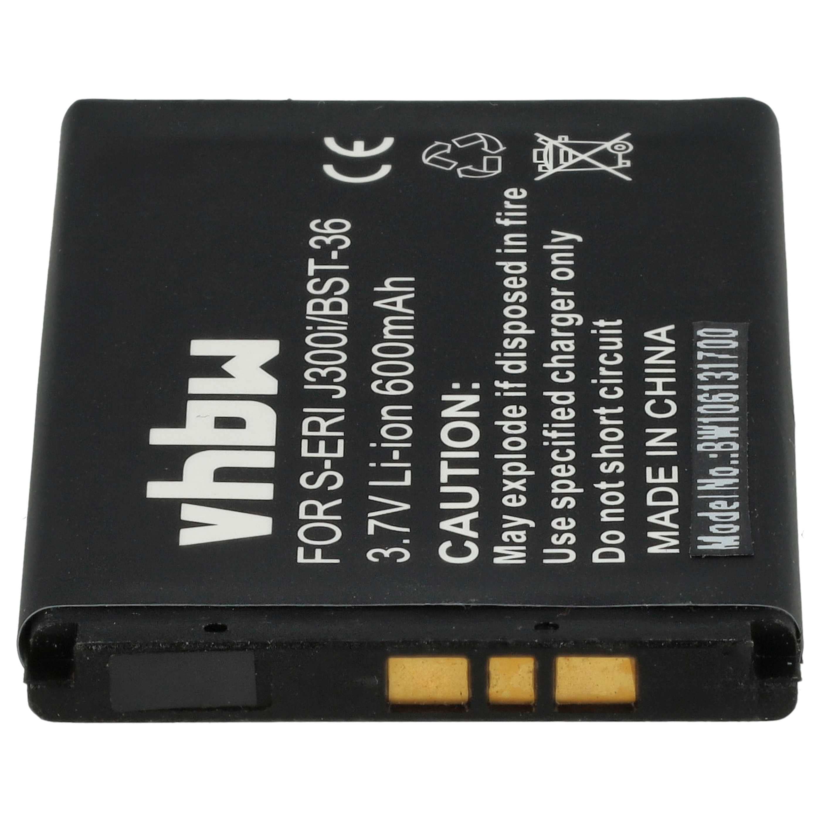 Akumulator do telefonu smartfona zamiennik Sony-Ericsson BST-36 - 600 mAh 3,7 V Li-Ion