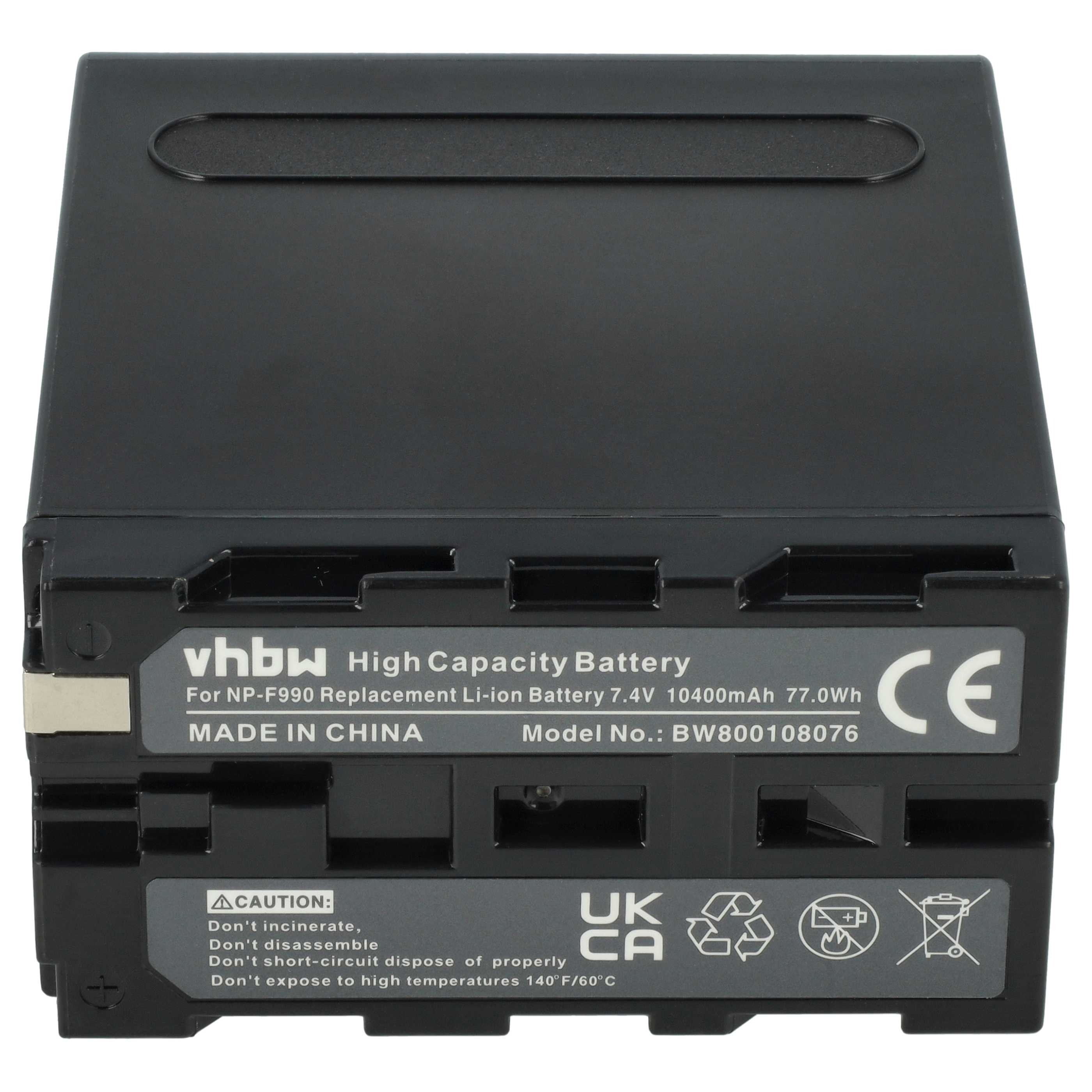 Videocamera 5x Battery replaces Grundig BP-10, BP-9, BP-8 - 10400 mAh 7.4 V Li-Ion