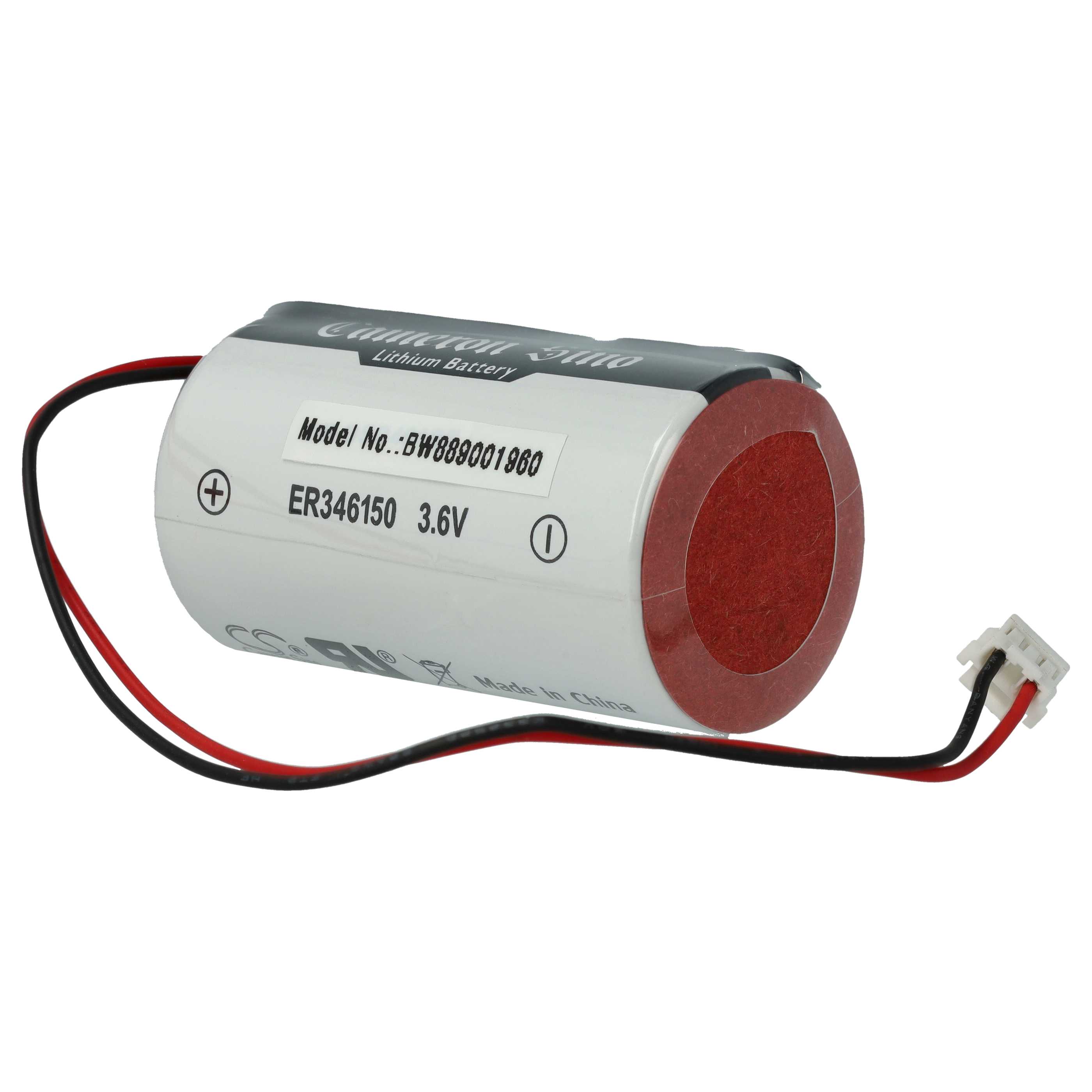 2x Piles remplace DSC ER34615M-T1, ER346150, WT4911BATT pour centrale d'alarme DSC - 14500mAh 3,6V Li-MnO2