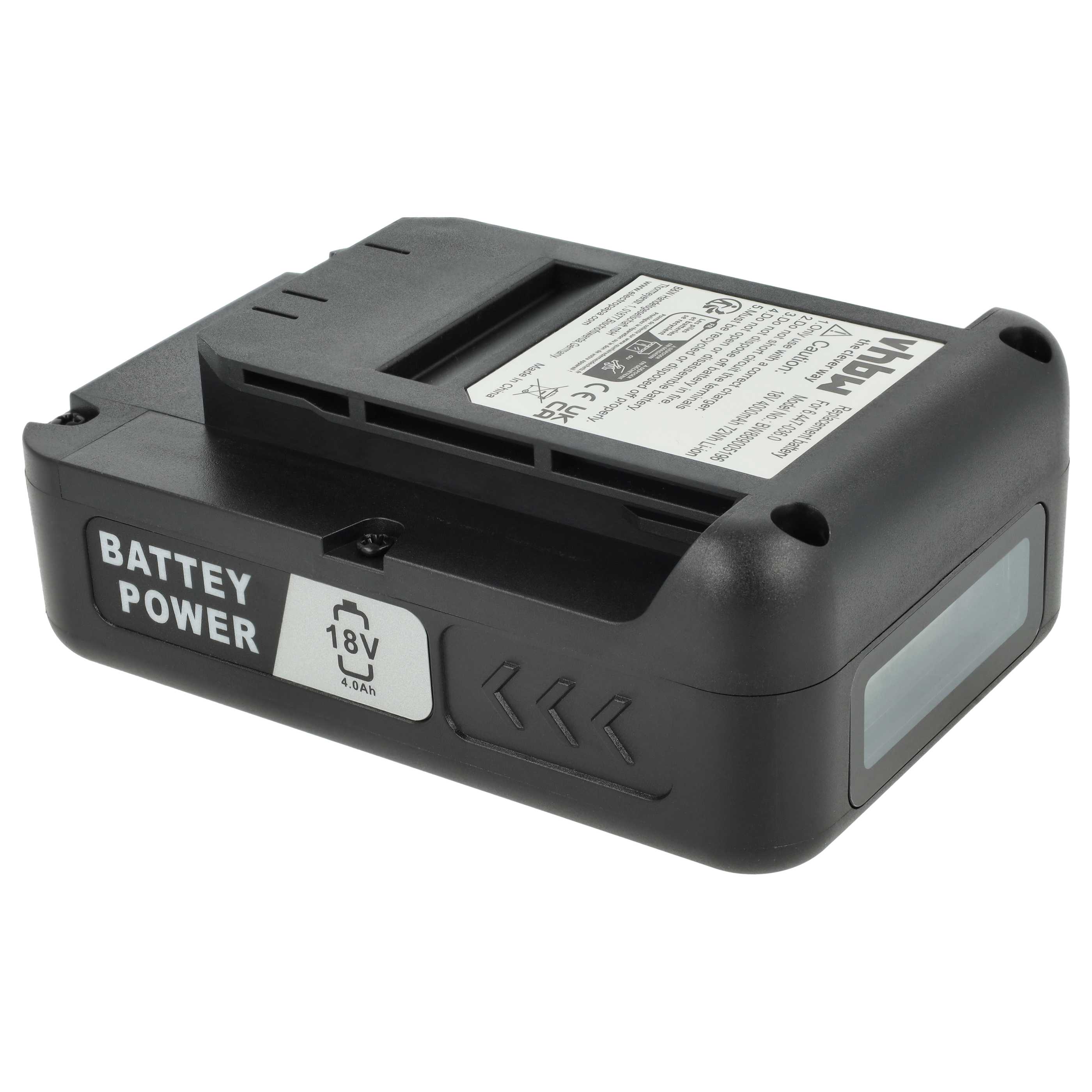 Battery replaces 2.445-034.0, 6.447-036.0 Electric Power Tool - 4000 mAh, 18 V, Li-Ion