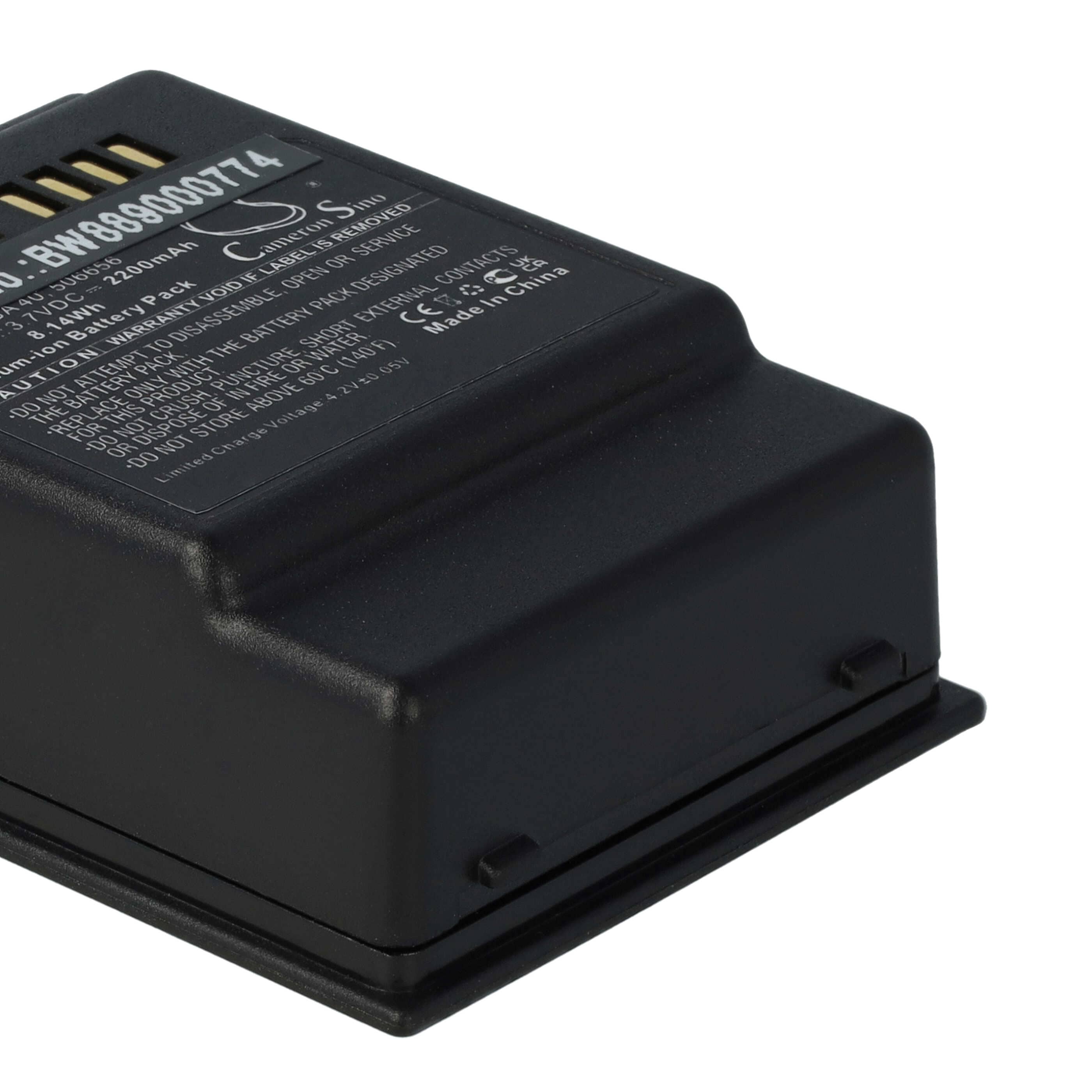 Batterie remplace Sennheiser 506656, BA 40 pour microphone socle - 2200mAh 3,7V Li-ion