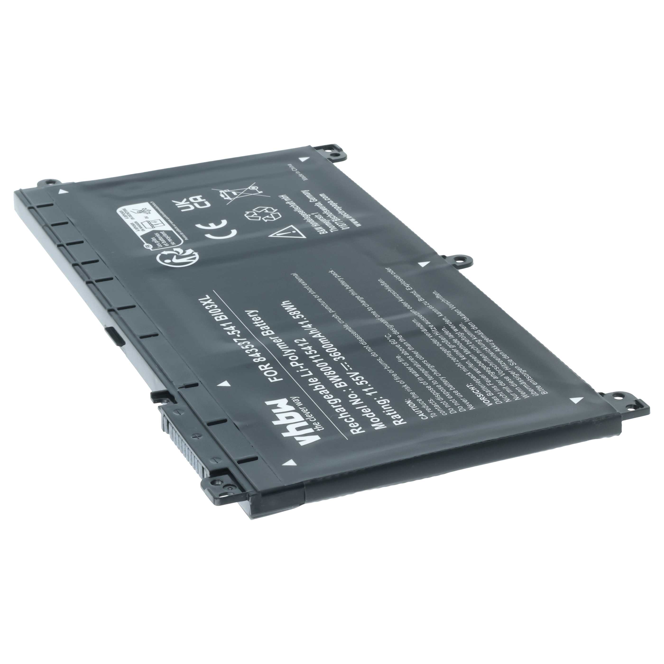 Akumulator do laptopa zamiennik HP 843537-541, 843537-421, 1LT72ES - 3600 mAh 11,55 V Li-Ion, czarny