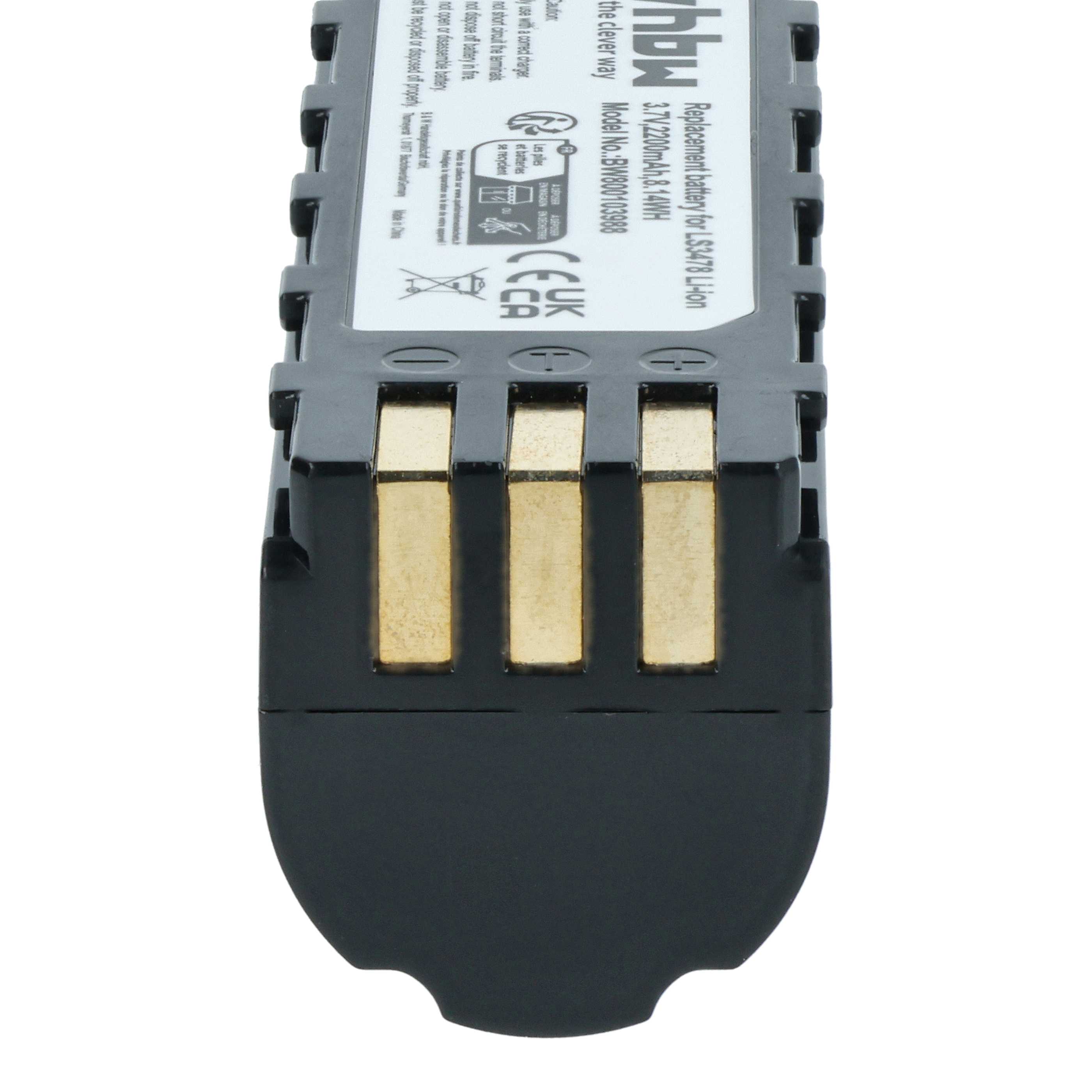 5x Batteria sostituisce Leuze 50120448 per barcode scanner Symbol - 2200mAh 3,7V Li-Ion