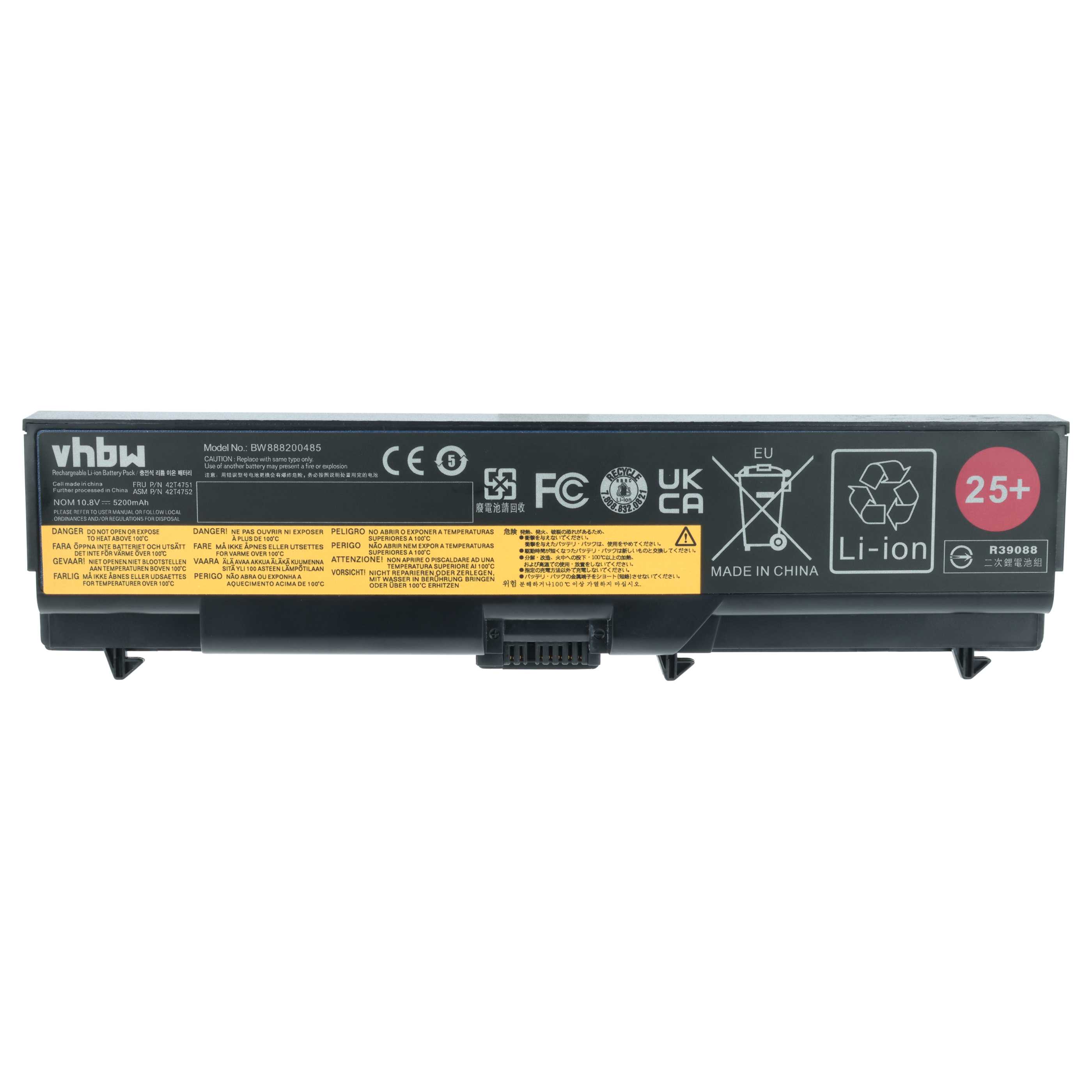 Akumulator do laptopa zamiennik Lenovo 42T4710, 42T4708, 42T4709, 42T4235 - 5200 mAh 10,8 V Li-Ion, czarny