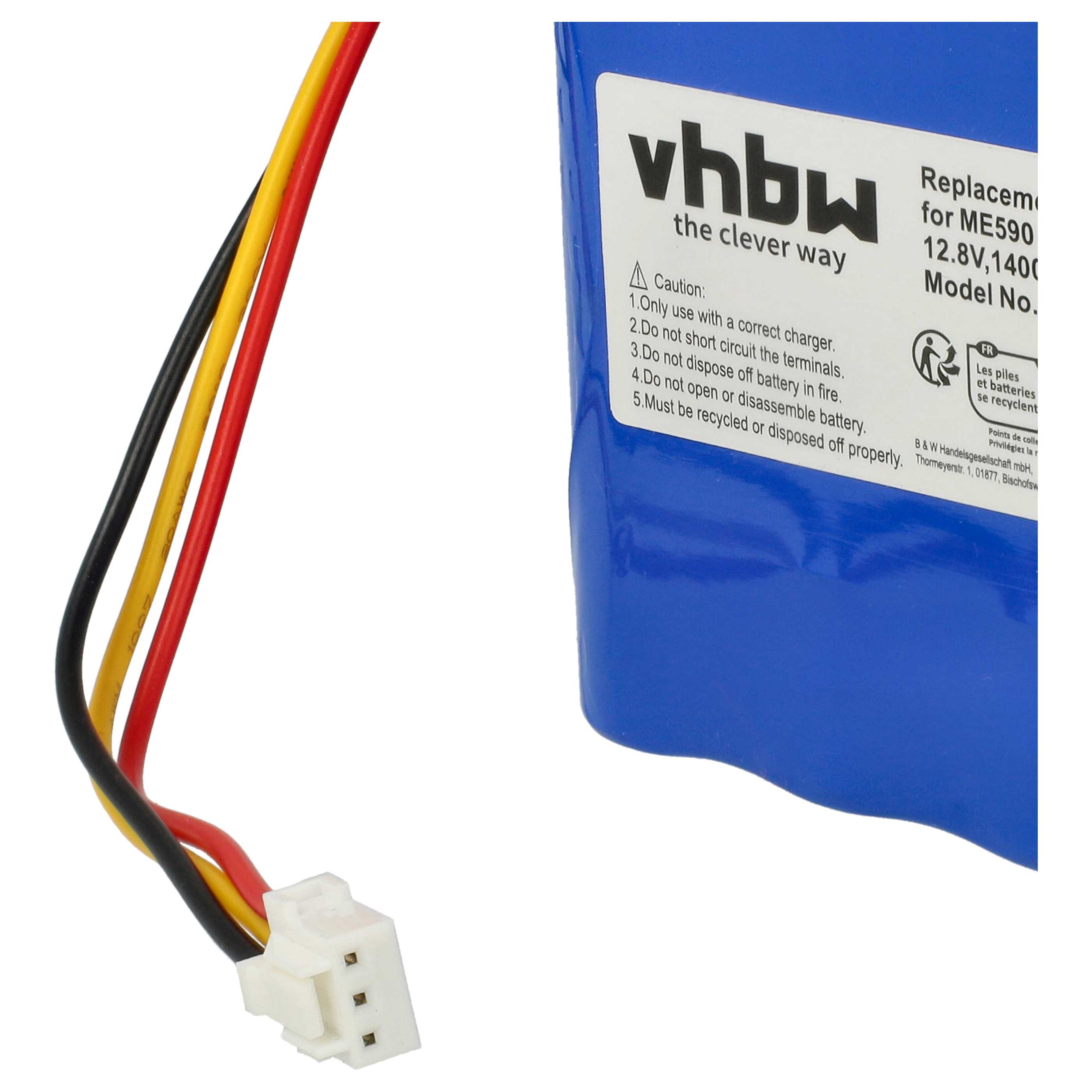 Battery replaces Moneual 12J003633 for Moneual 1400mAh, 12.8V, LiFePO4