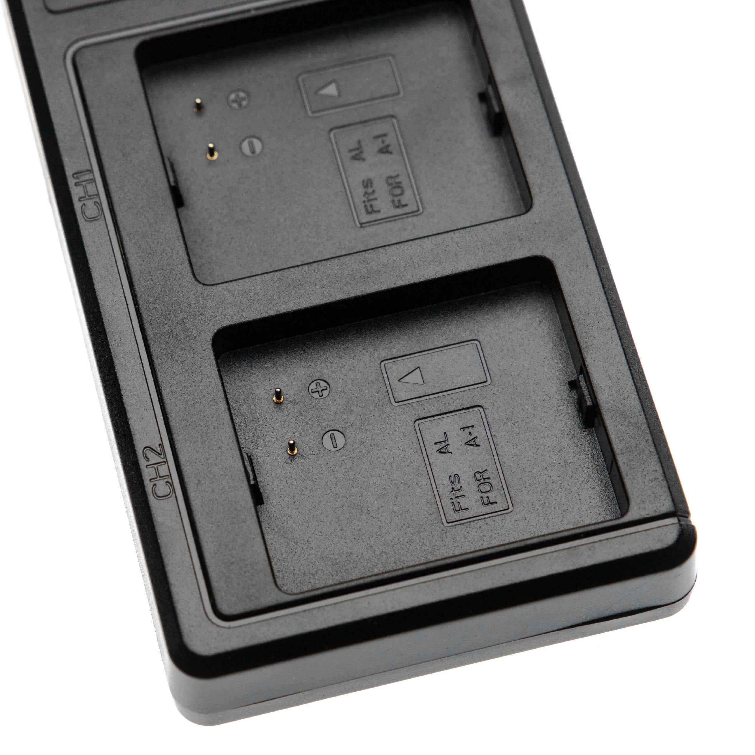 vhbw Cargador USB dual - Soporte carga con pantalla LC