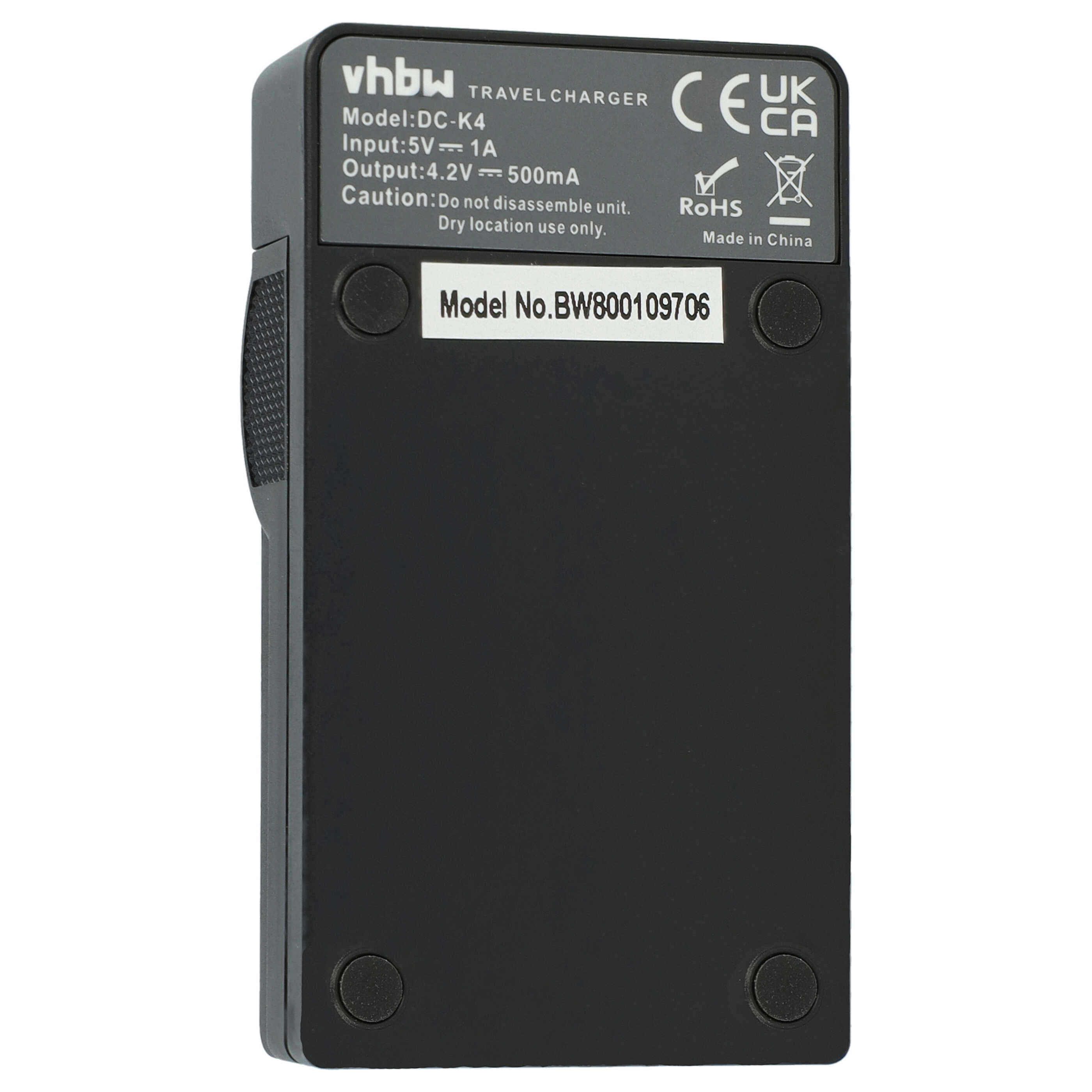 Battery Charger suitable for Casio NP-120 Camera etc. - 0.5 A, 4.2 V