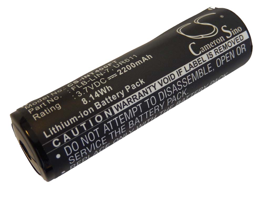 Batterie remplace Inova FLB-LIN-7, UR611 pour lampe de poche - 2200mAh 3,7V Li-ion