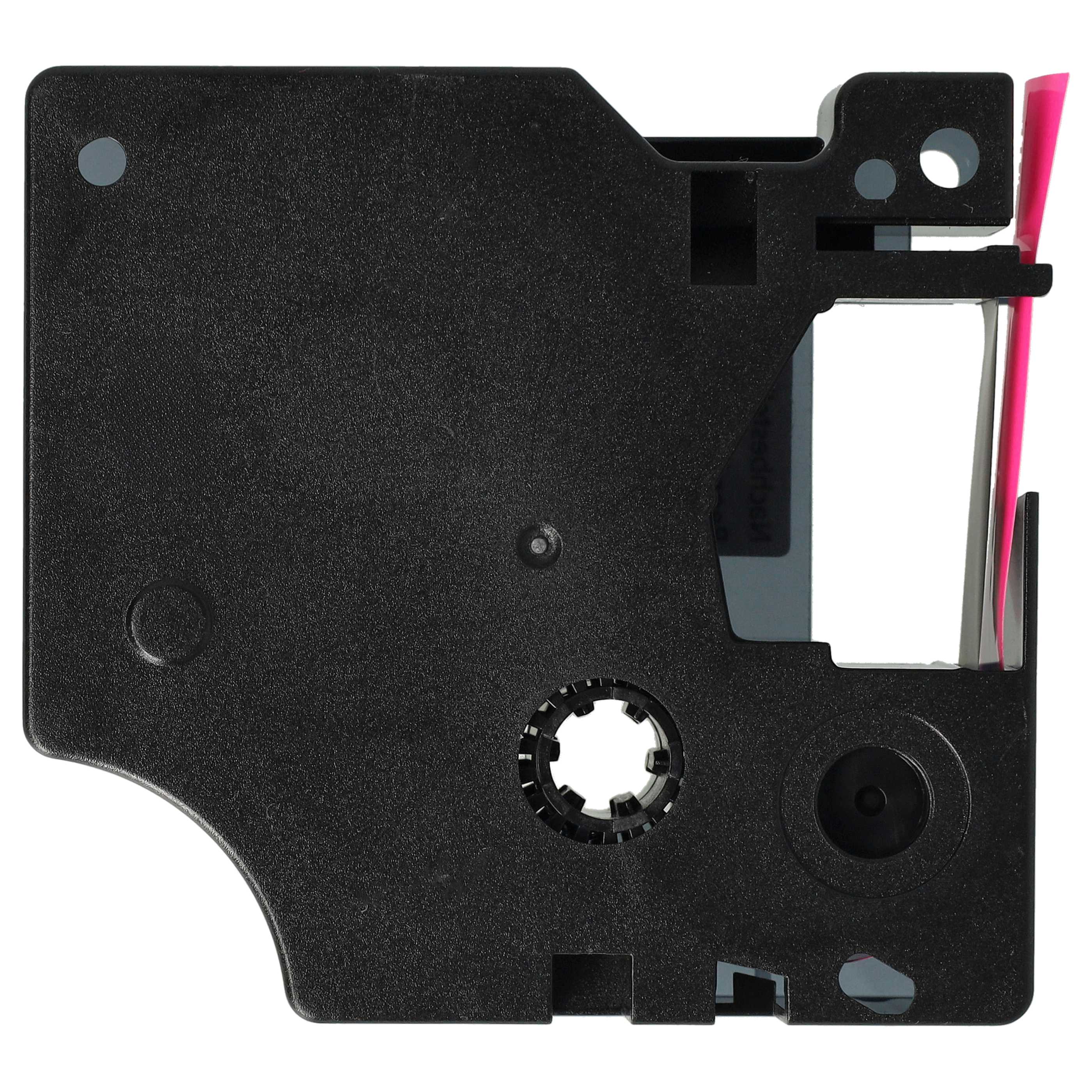 Cassetta nastro sostituisce Dymo D1, 1933238-1 per etichettatrice 12mm nero - rosa fluo