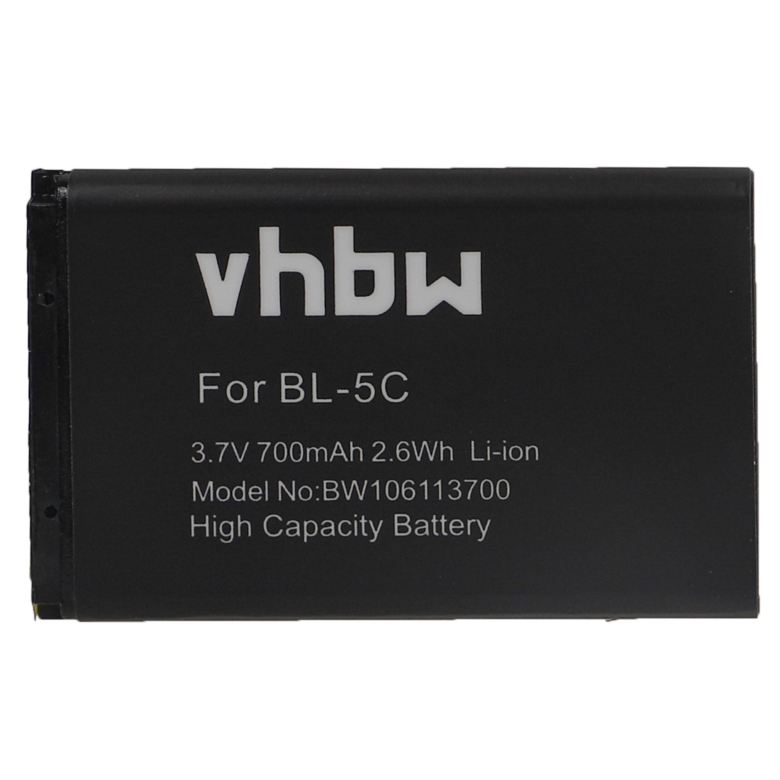 Batteria sostituisce Alcatel 3BN67332AA, 10000058, RTR001F01 per cellulare Anycool - 700mAh 3,7V Li-Ion