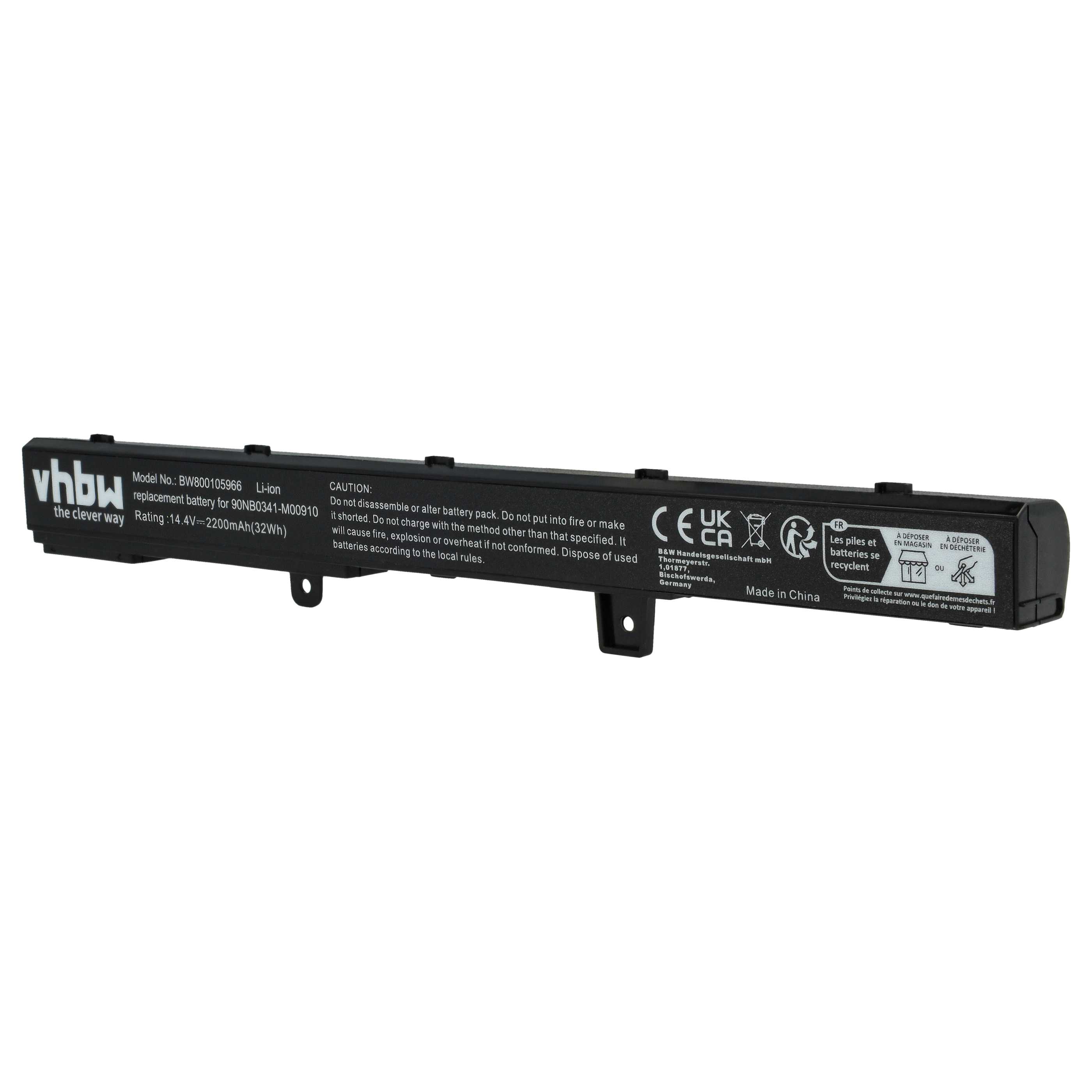 Akumulator do laptopa zamiennik Asus 0B110-00250100M - 2200 mAh 14,4 V Li-Ion, czarny