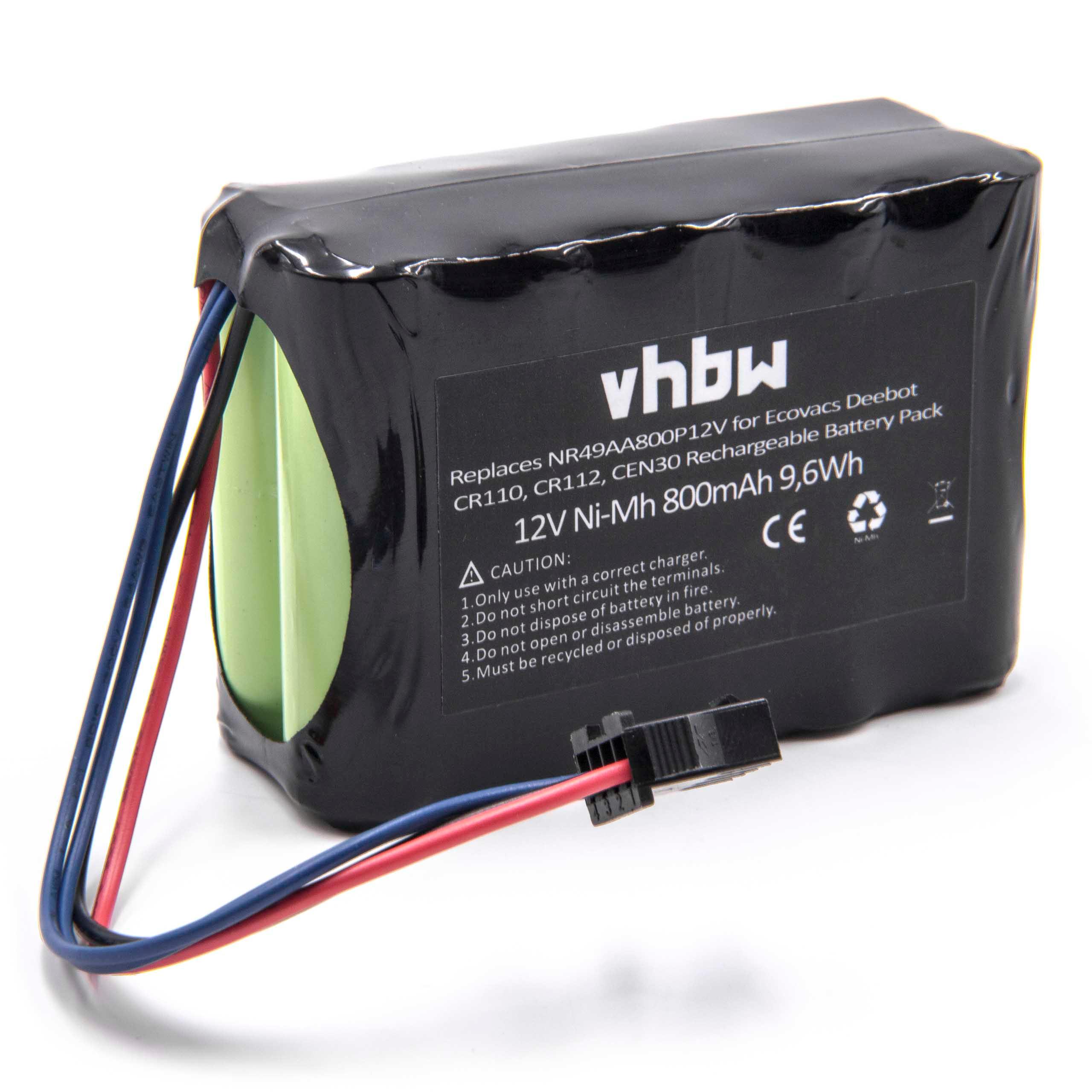 Batterie remplace AEG NR49AA800P12V pour robot aspirateur - 800mAh 12V NiMH