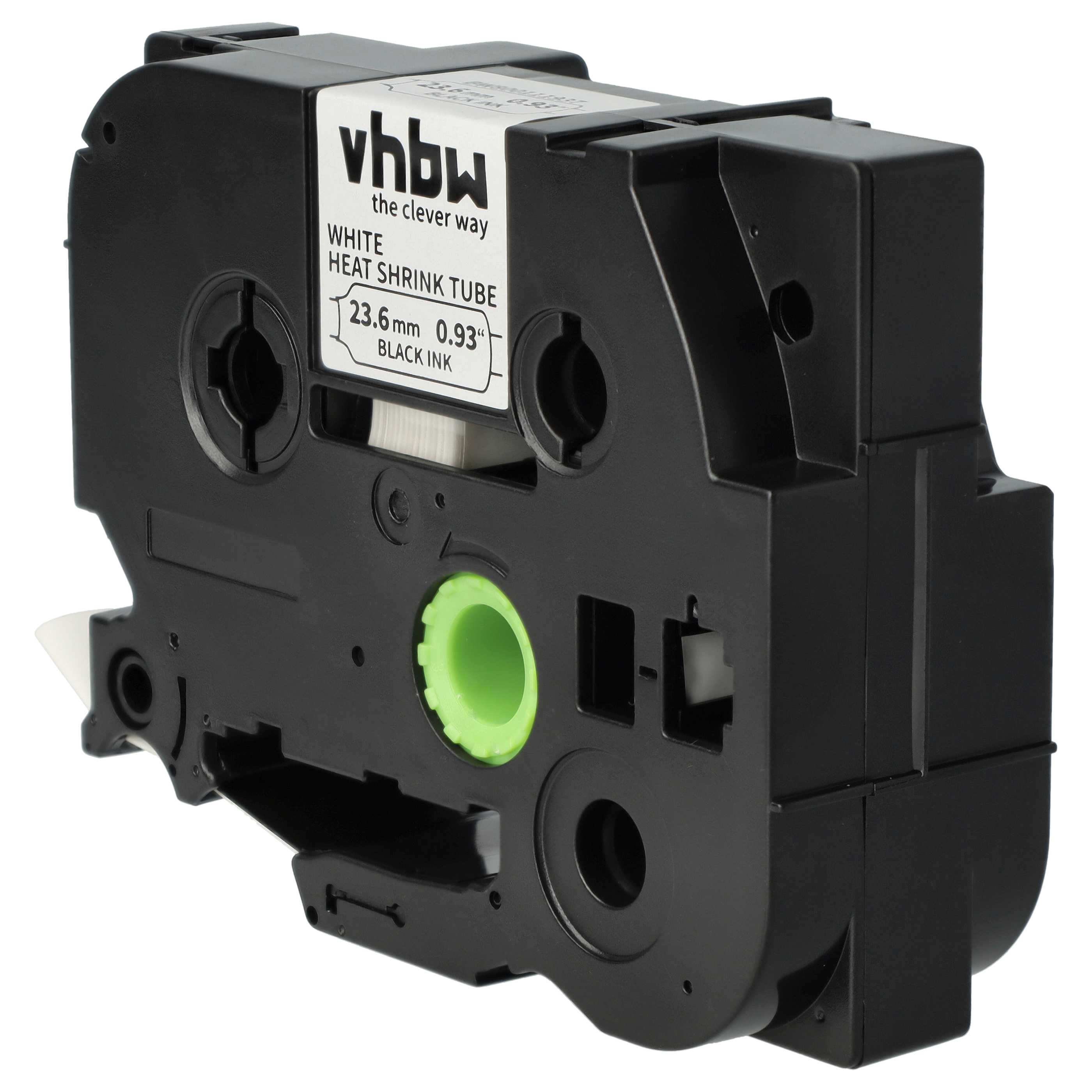 5x Label Tape replaces Brother HSE-251 - 23.6 mm Black to White, Heat Shrink Tape, 23.6 mm
