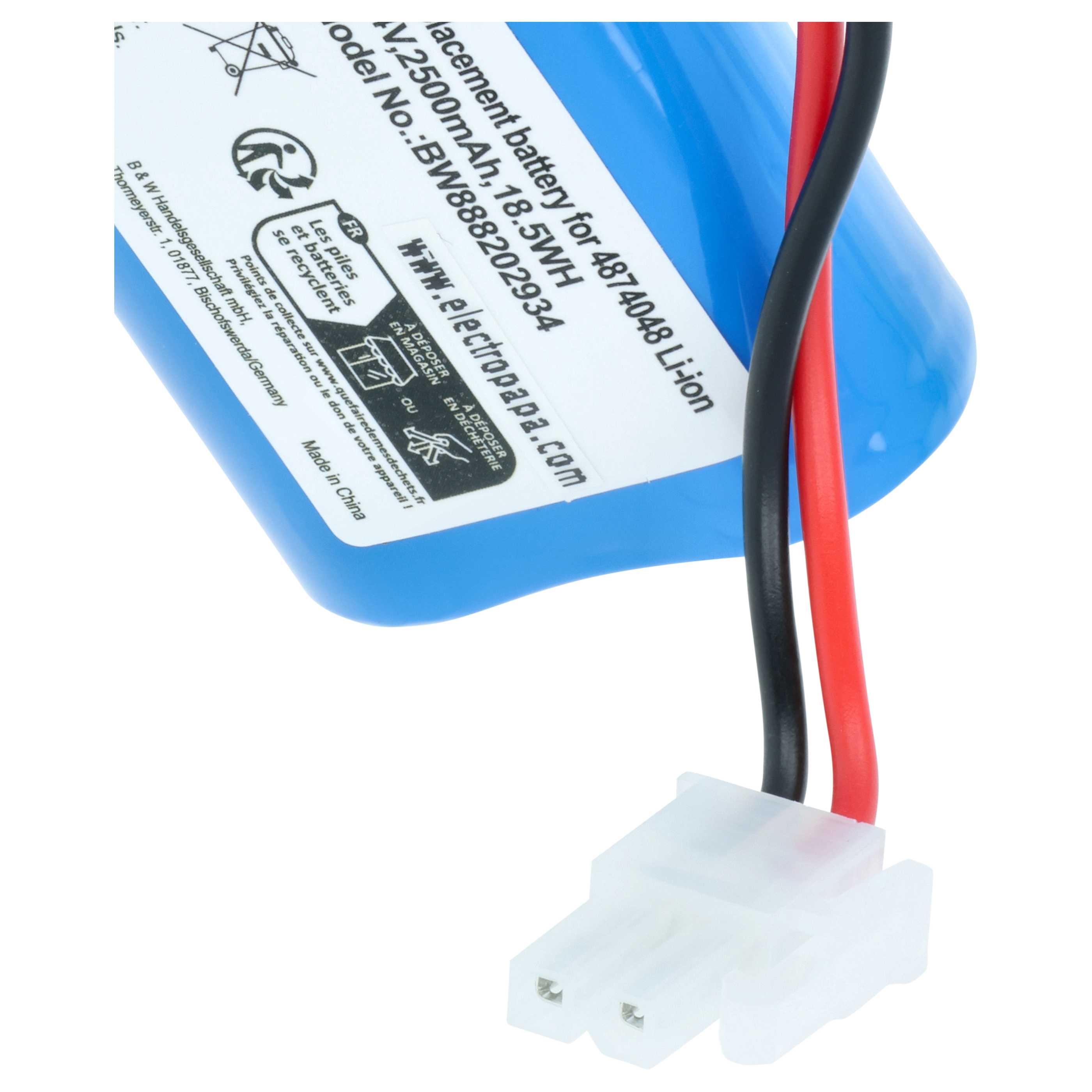 Battery replaces Severin Chill 4874048 for Severin Chill 2500mAh, 7.4V, Li-Ion