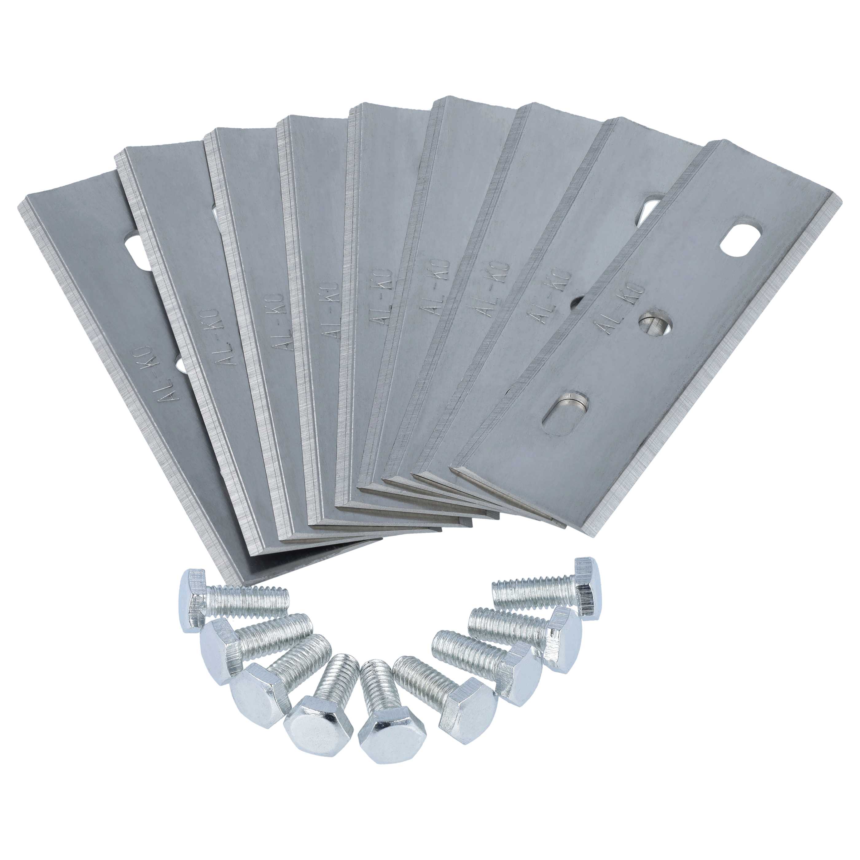 9x Messer als Ersatz für Al-Ko 127465 Rasenmäher - Klinge, Metall, silber