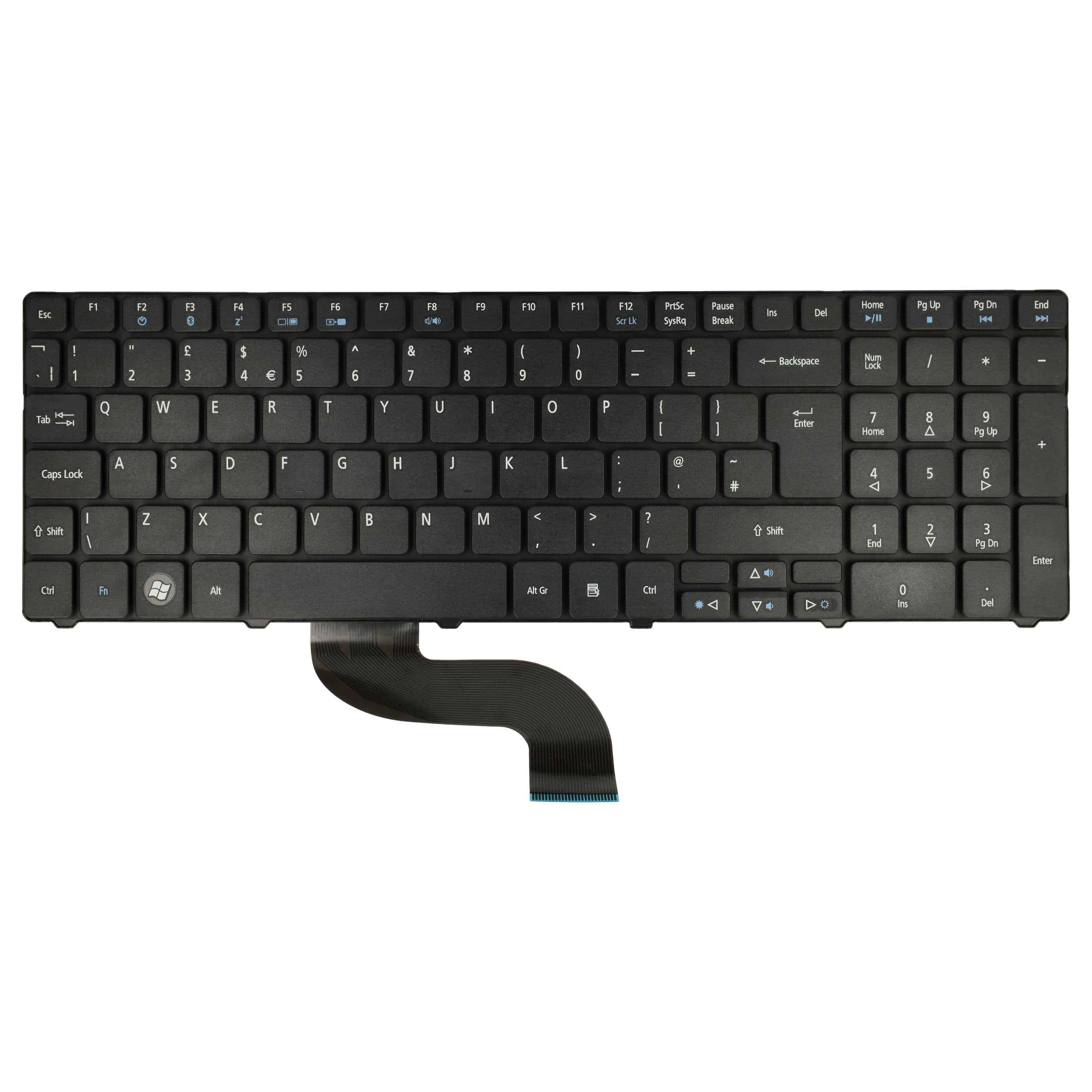 Tastiera QWERTY sostituisce Acer 491274-B31, 490267-B31 per notebook - keyboard con tastierino numerico