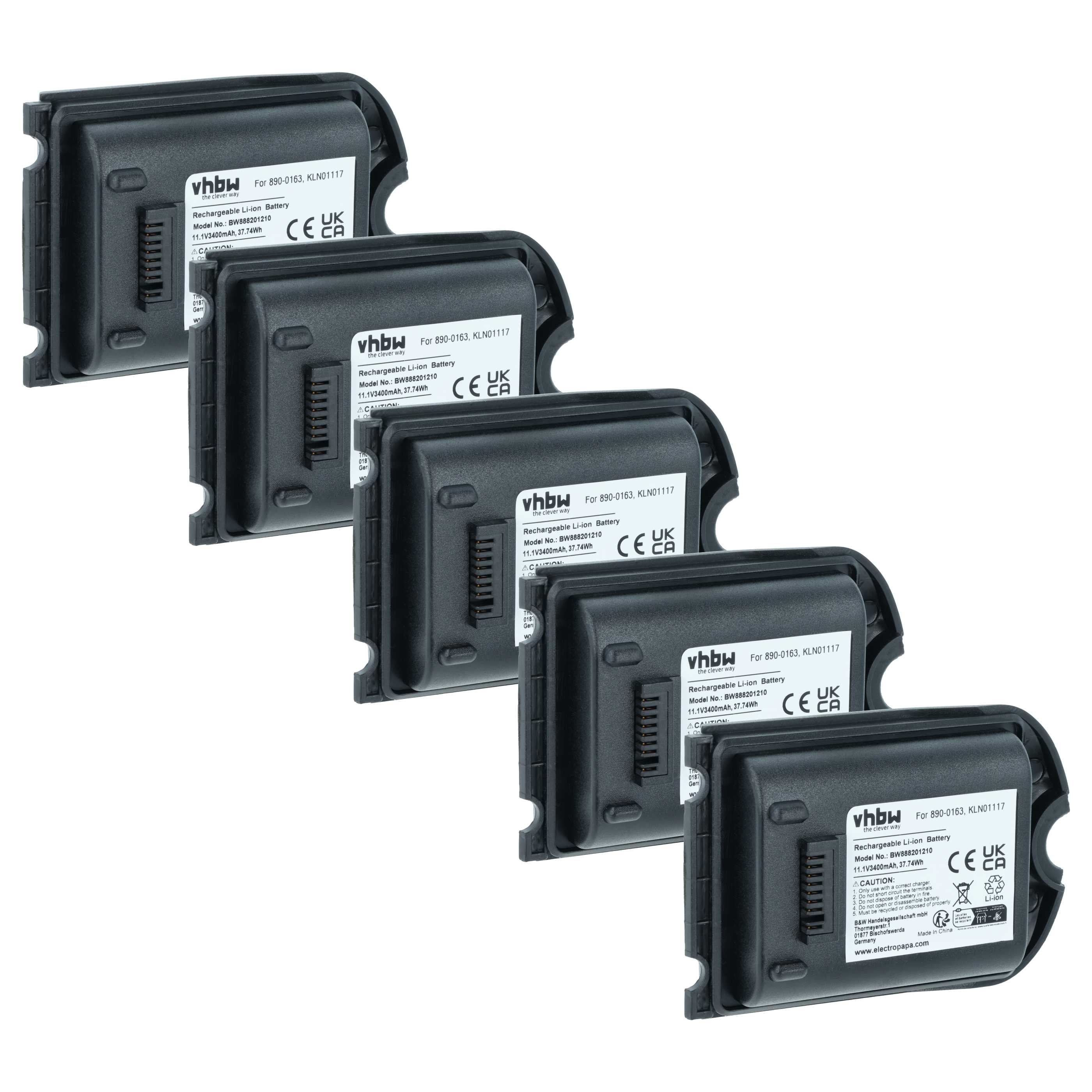 Laser 5x Battery replaces Spectra Precision 990652-004756, 890-0163-XXQ, 890-0163 - 3400 mAh 11.1 V Li-Ion