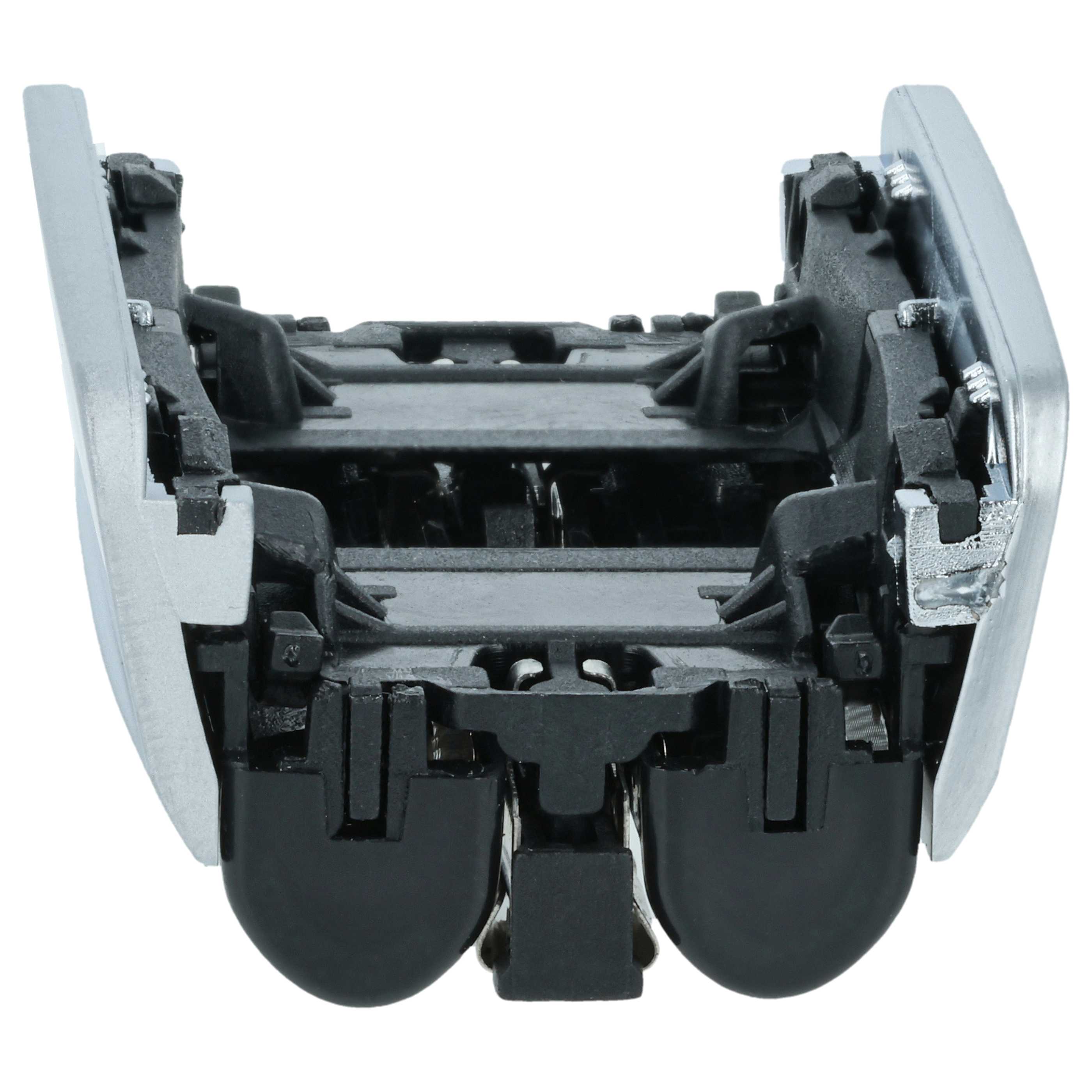 2x Shaving Heads replaces Braun 83M for Braun Electric Razor, black / silver