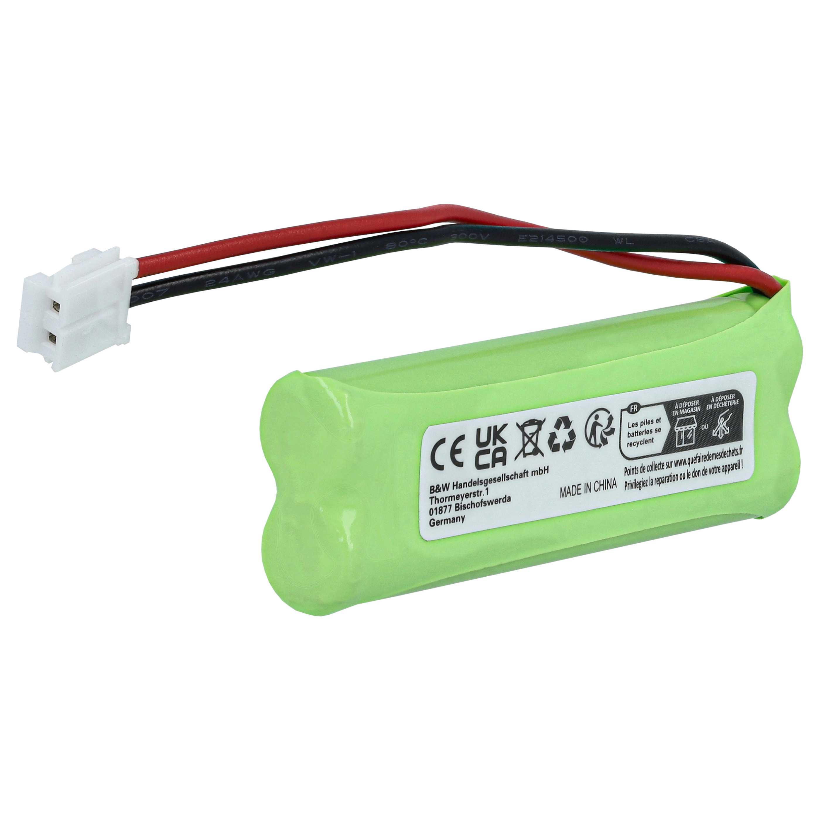 Landline Phone Battery Replacement for V-Tech 89-1337-00-00, CPH-518D - 500 mAh 2.4 V NiMH