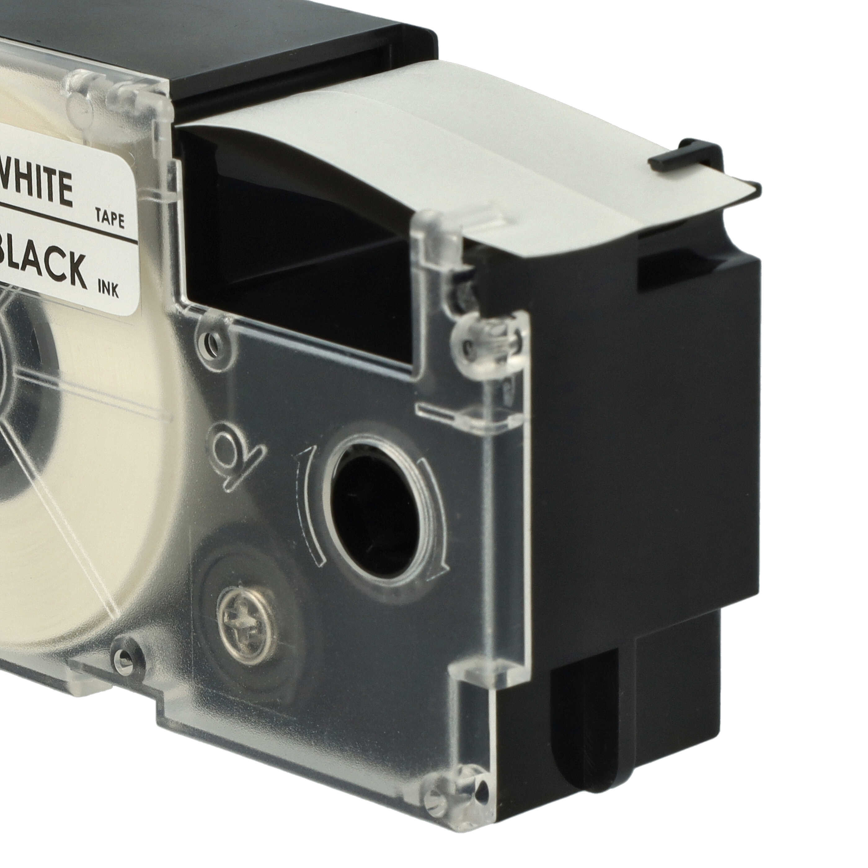 5x Casete cinta escritura reemplaza Casio XR-24WE1 Negro su Blanco