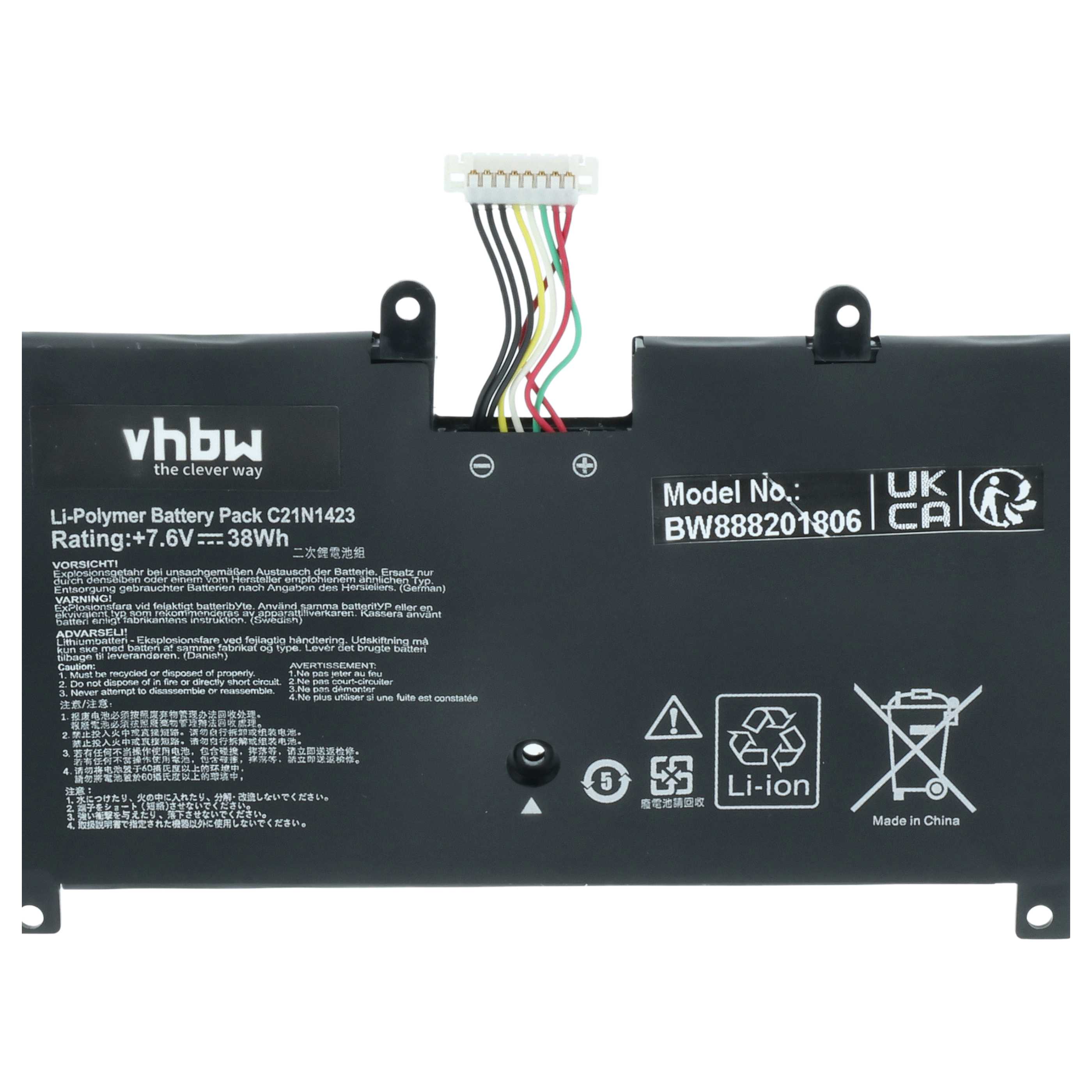 Akumulator do laptopa zamiennik Asus C21N1423, 0B200-01360100 - 4900 mAh 7,6 V LiPo