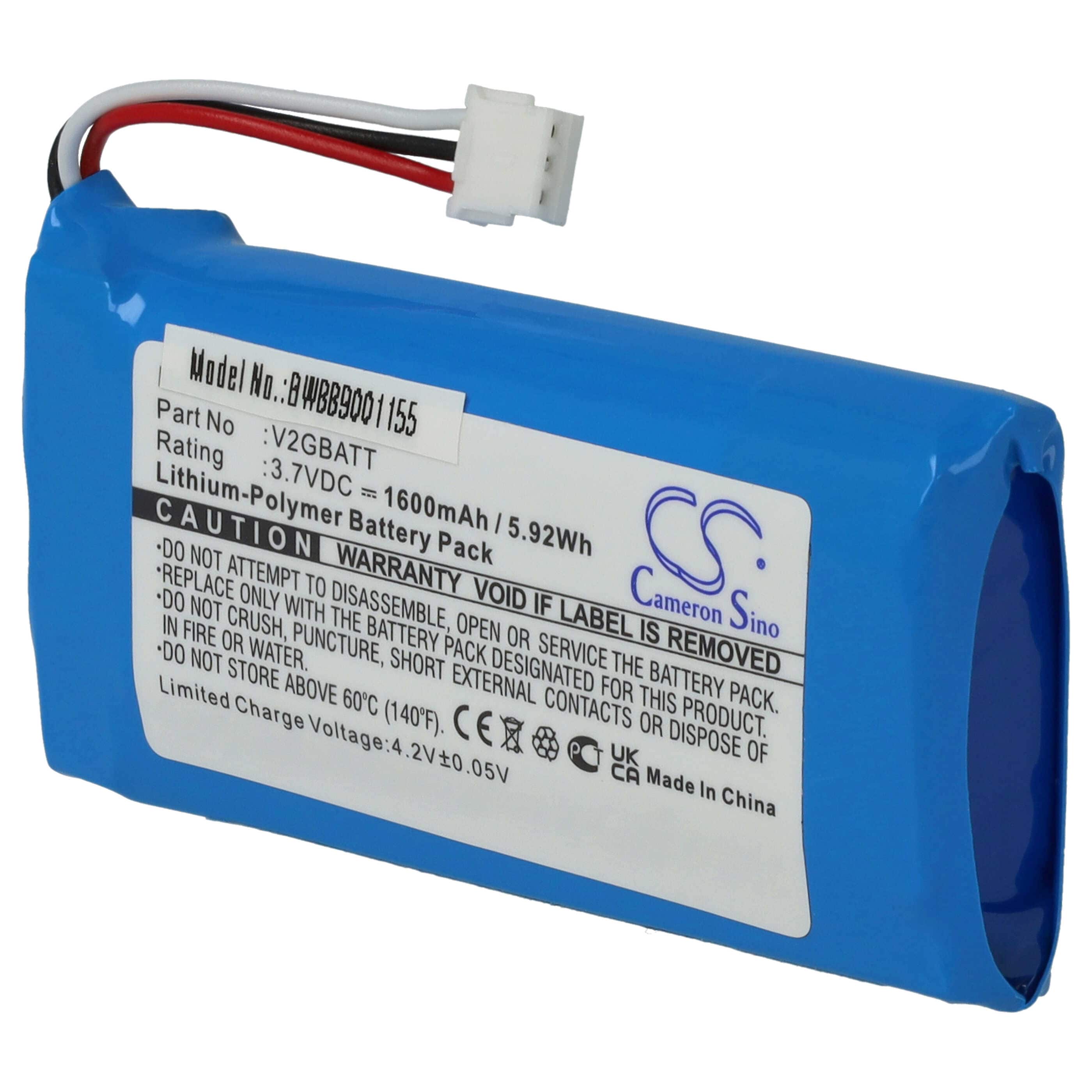 Hundehalsband-Akku als Ersatz für Sportdog V2GBATT - 1600mAh 3,7V Li-Polymer